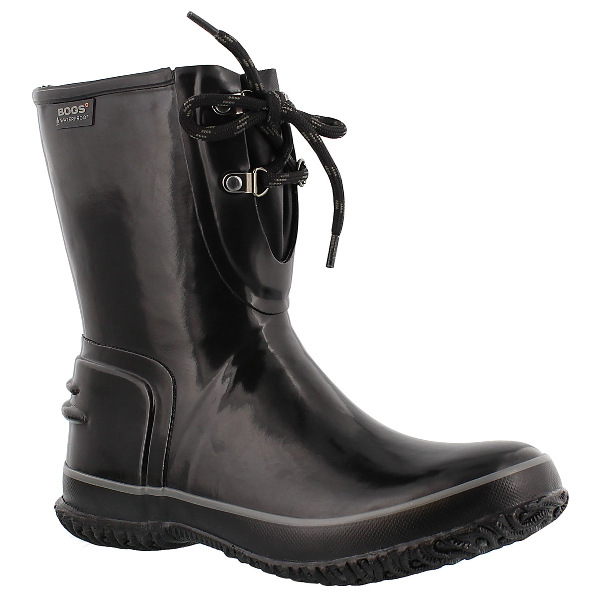 Lds UrbanFarmer 2Eye blk low rain boot