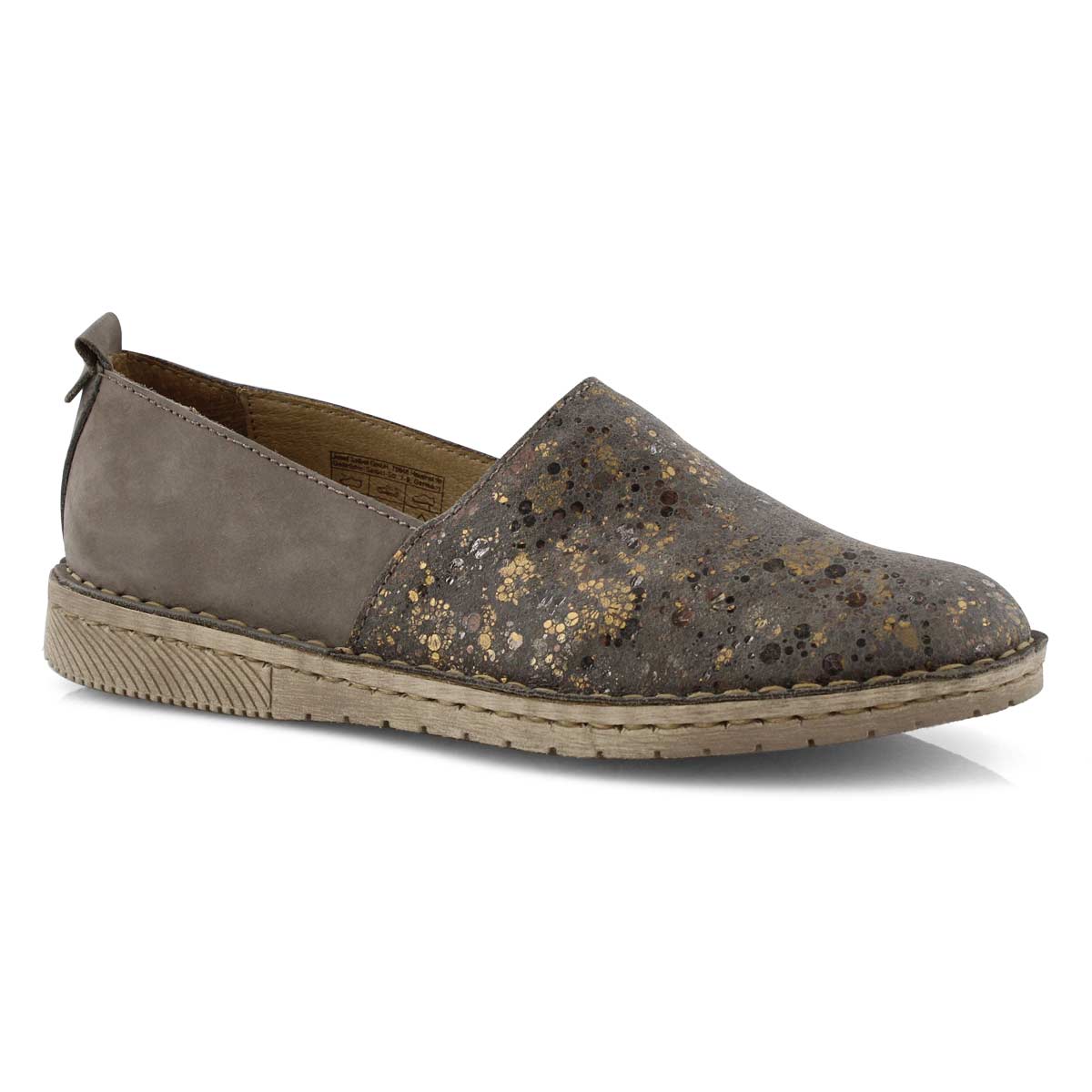 Lds Sofie 33 taupe slip on shoe