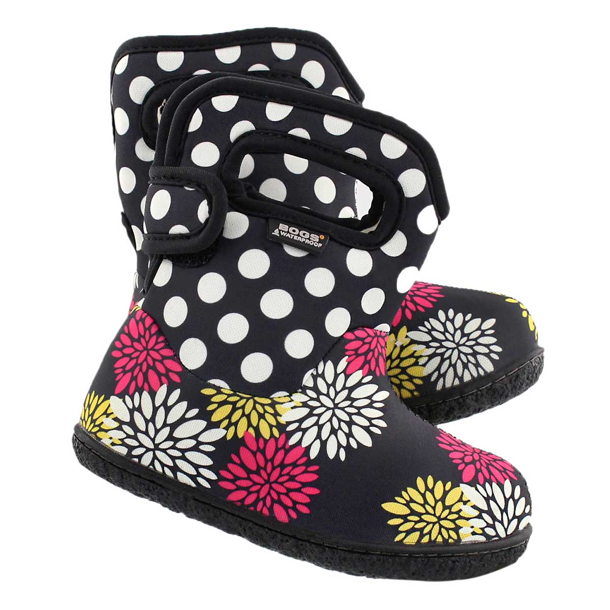 Infs Classic Pompon Dots blk wtpf boot
