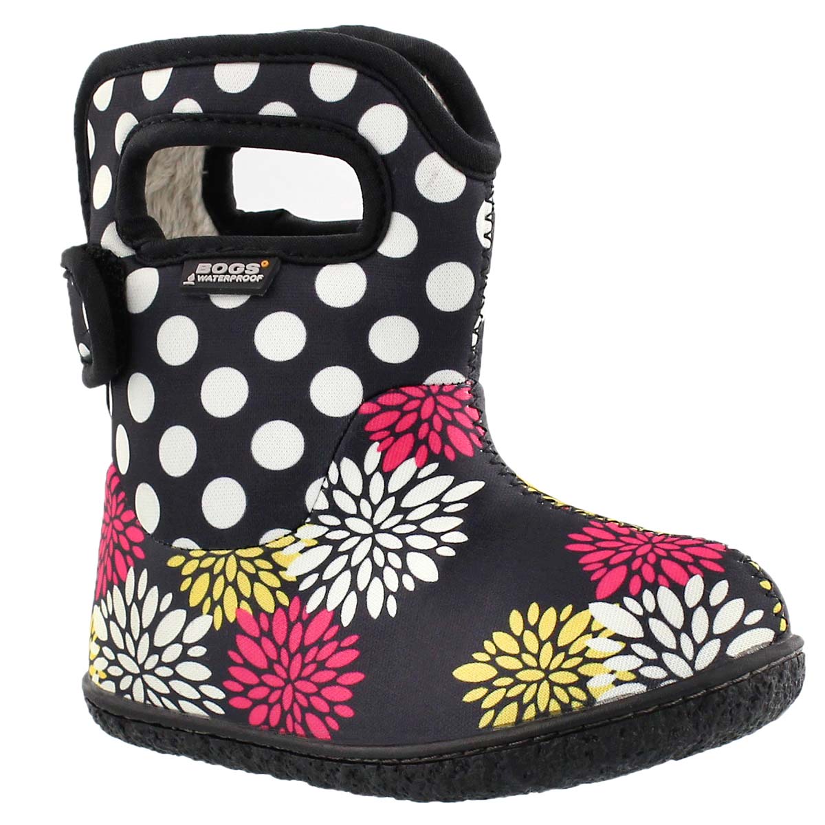 Infs Classic Pompon Dots blk wtpf boot