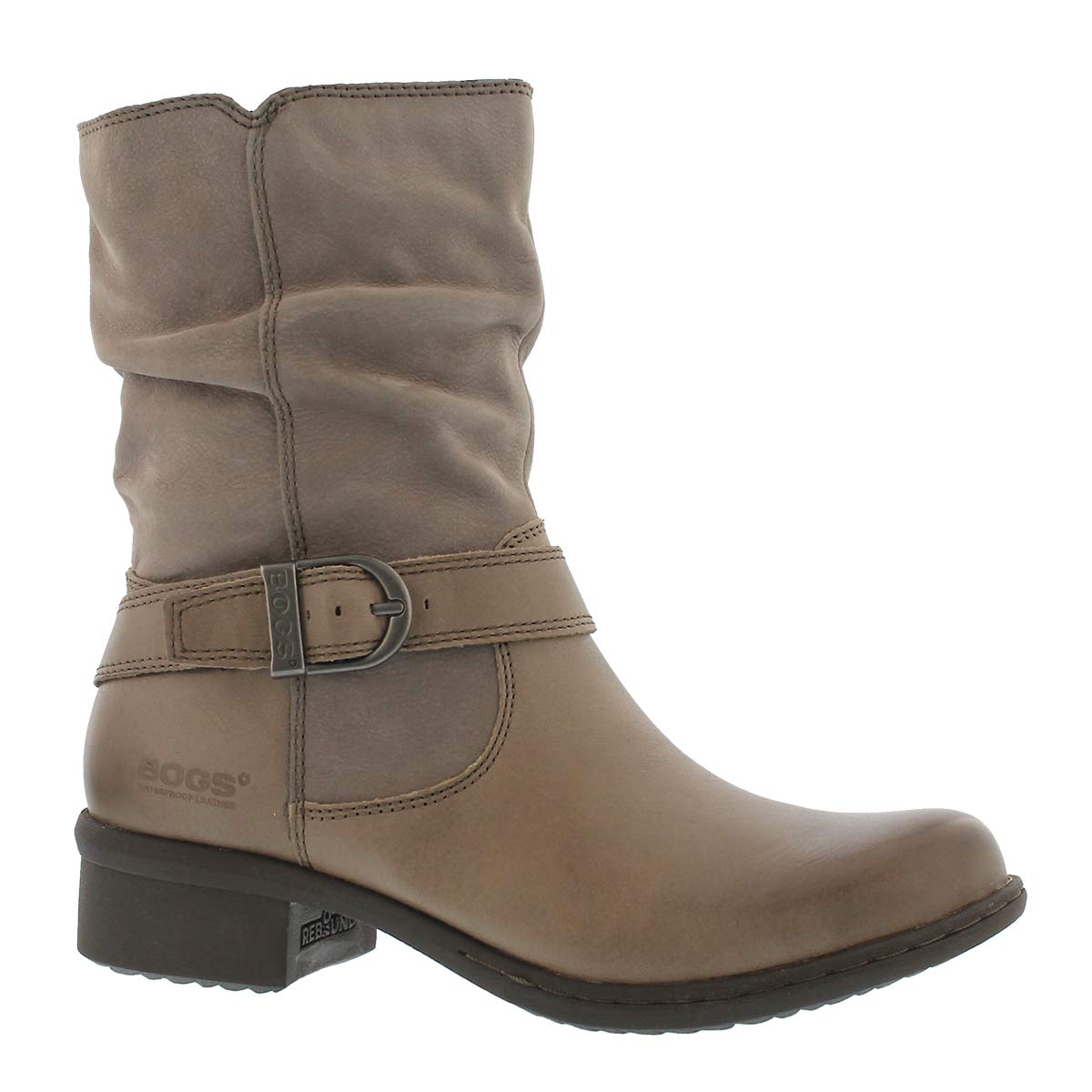 Lds Carly Mid taupe wtpf ankle boot