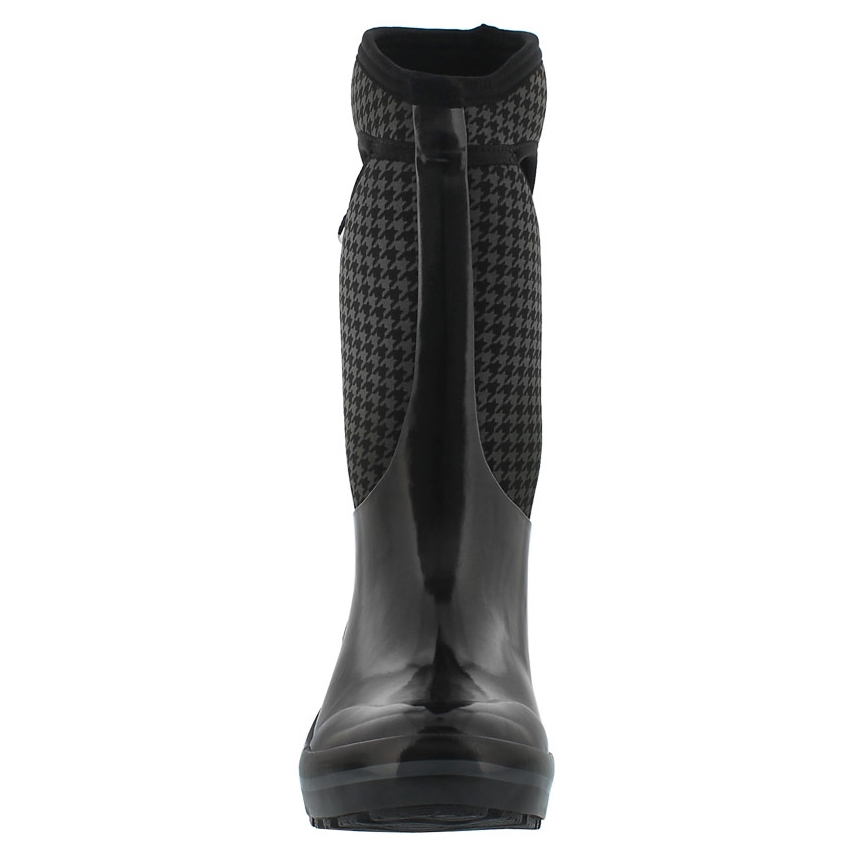 Lds PlimsollHoundstoothTall bk wtpf boot