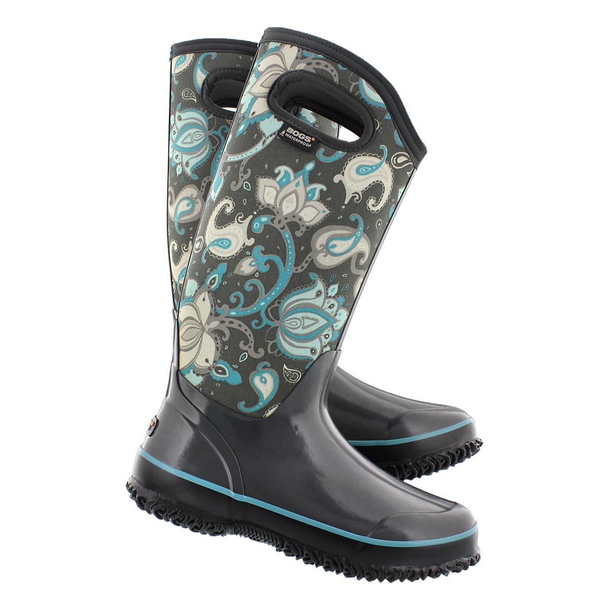 Lds ClassicPaisleyFloralTall gry wp boot