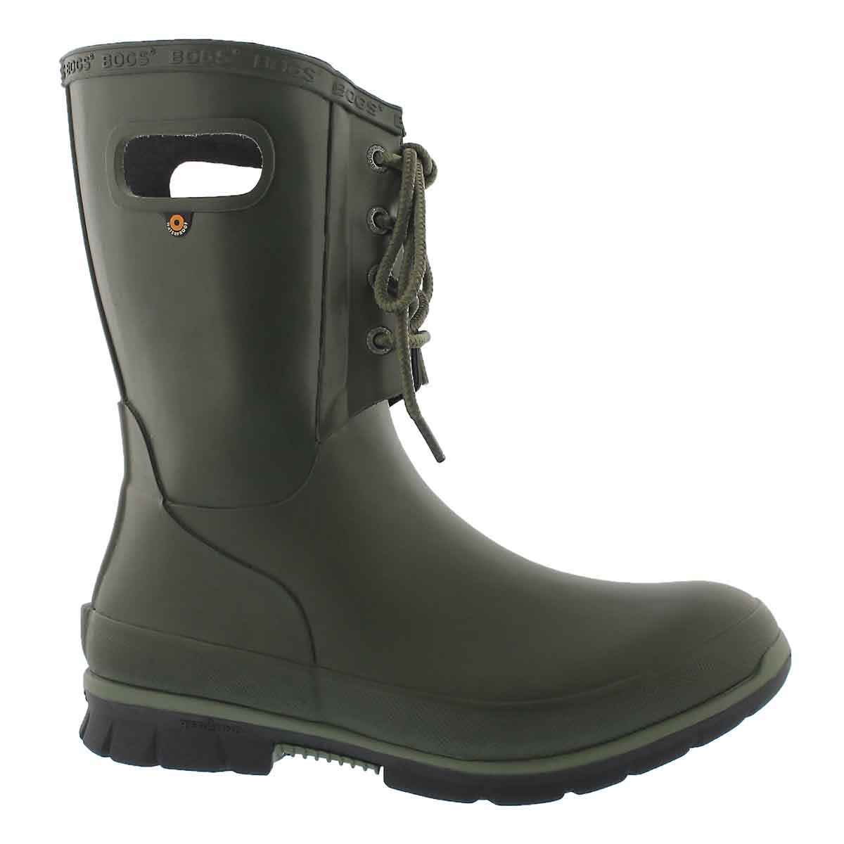 Lds Amanda 4-Eye drk grn wtpf rain boot