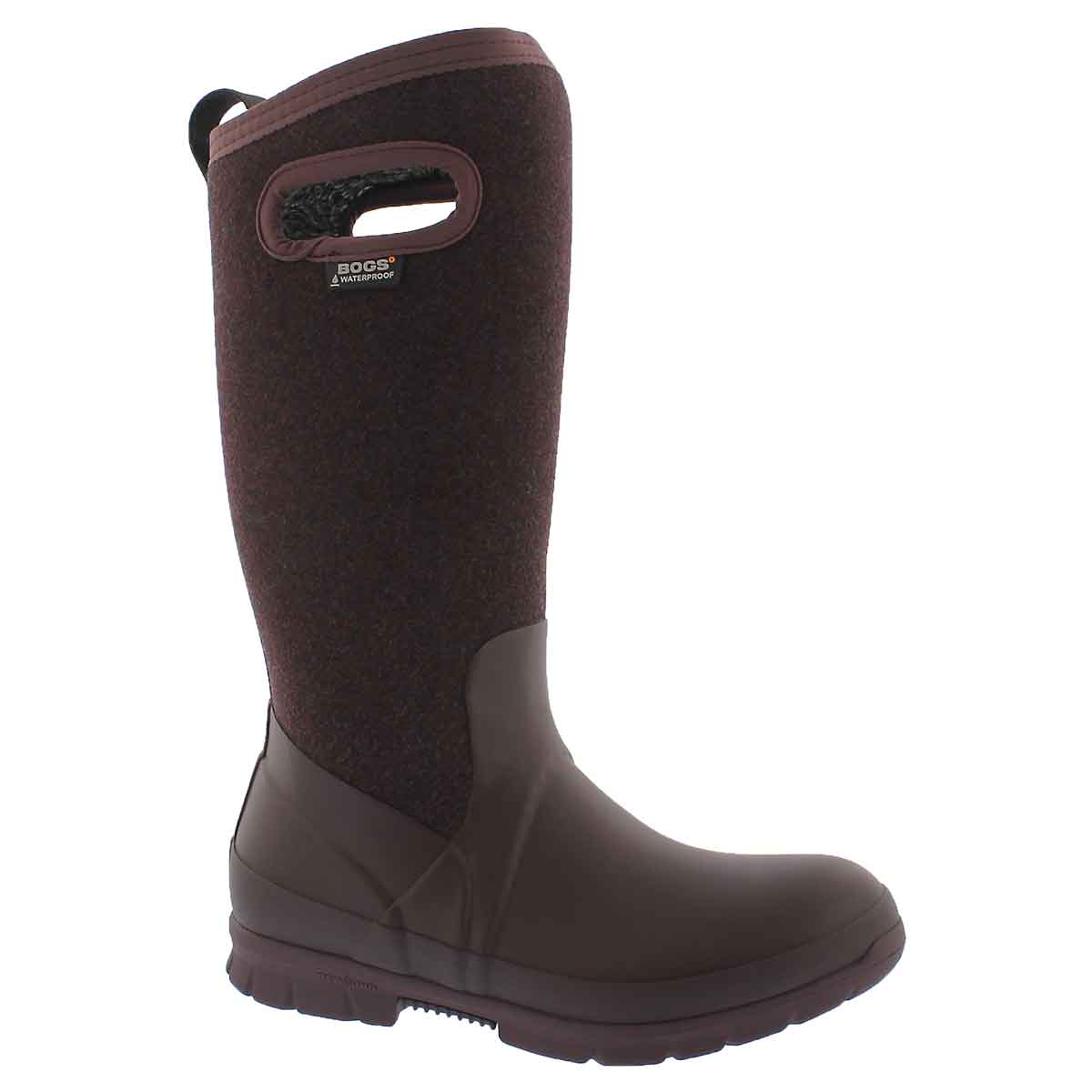 Women's CRANDALL TALL WOLL plum wtpf boots