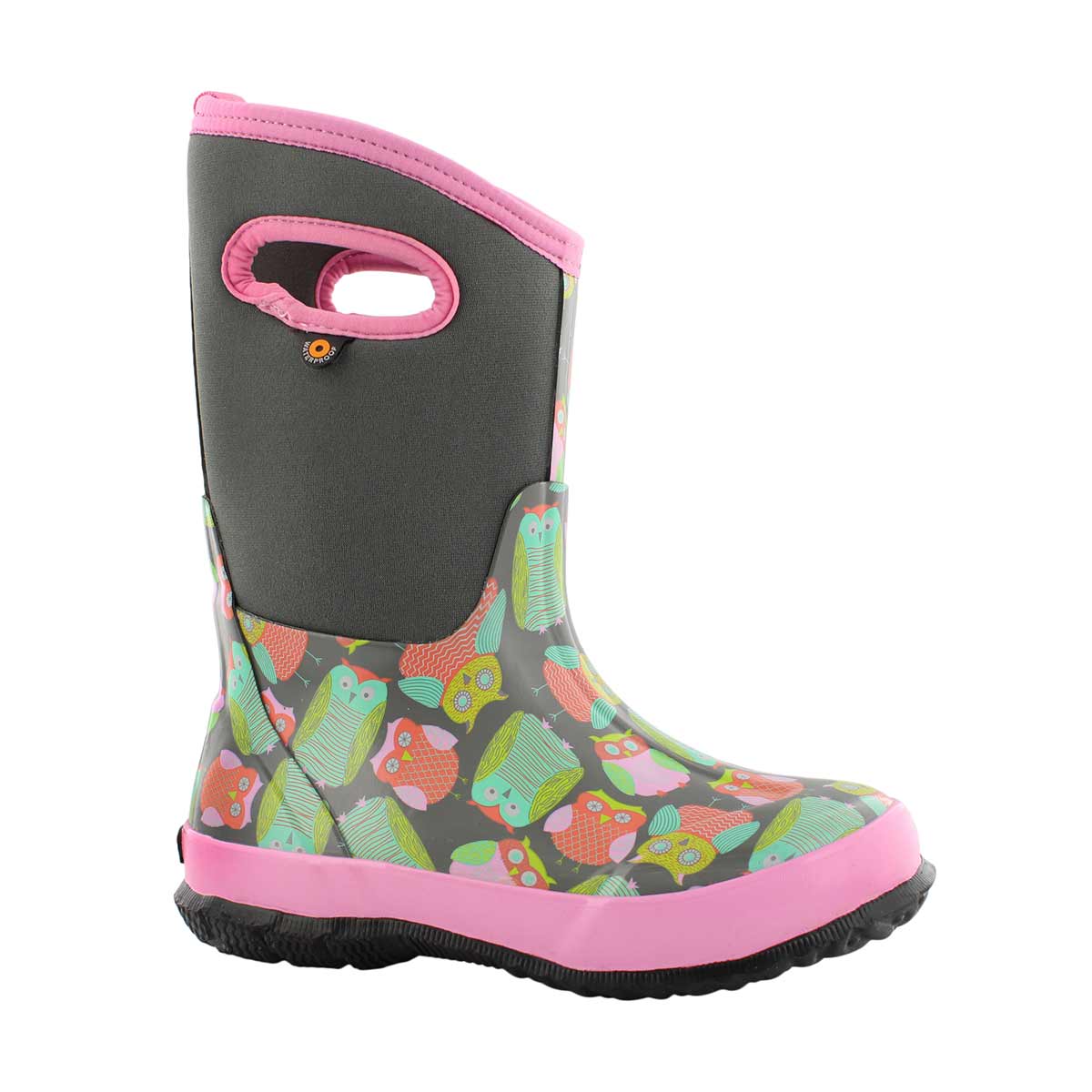 Grls Classic Owl gry mlti wtpf boot
