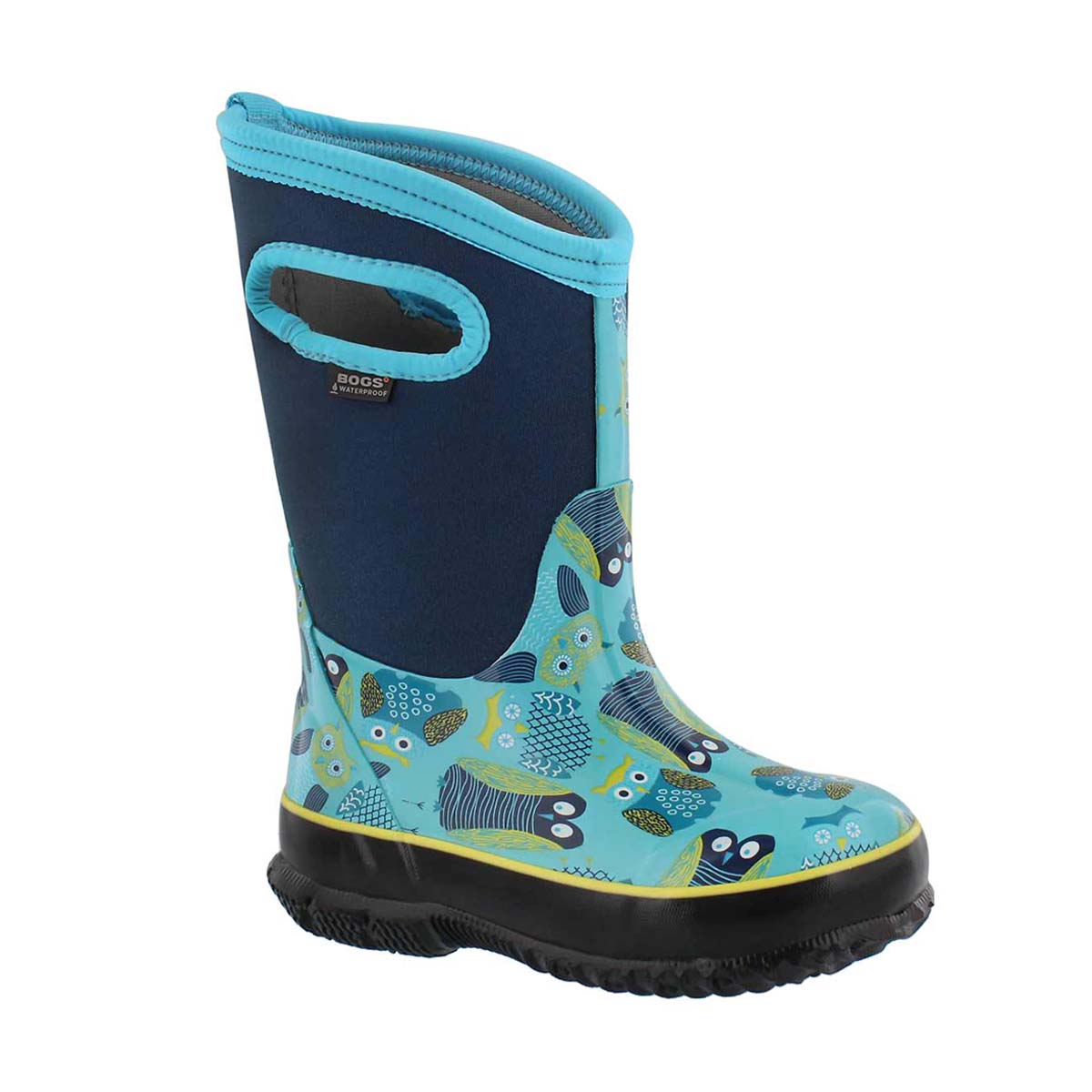 Grls Classic Owl blu mlti wtpf boot