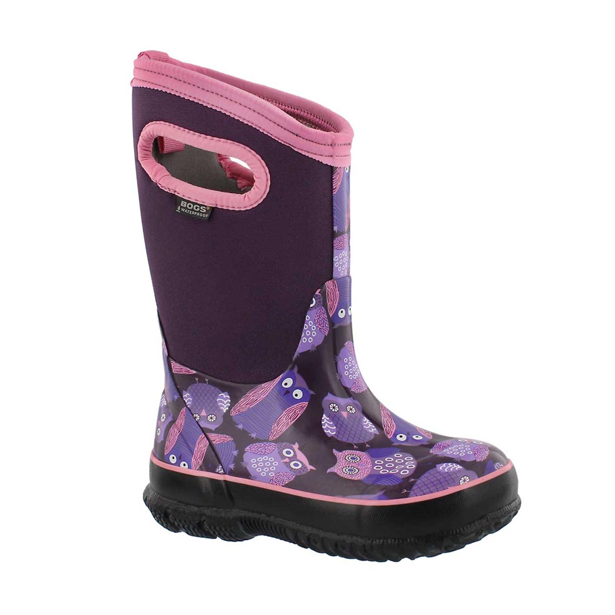 Grls Classic Owl purple mlti wtpf boot