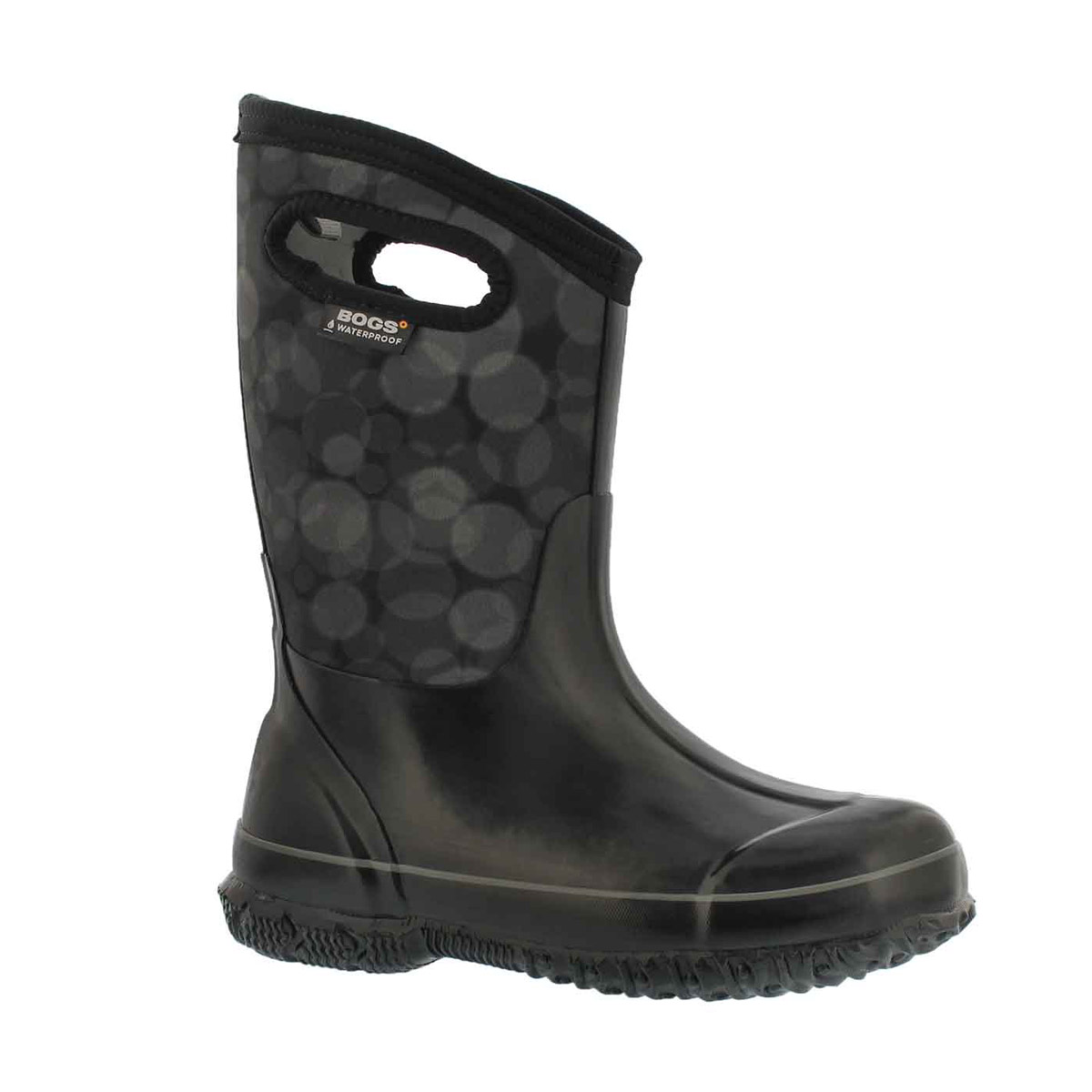 Girls' CLASSIC RN black multi waterproof boots