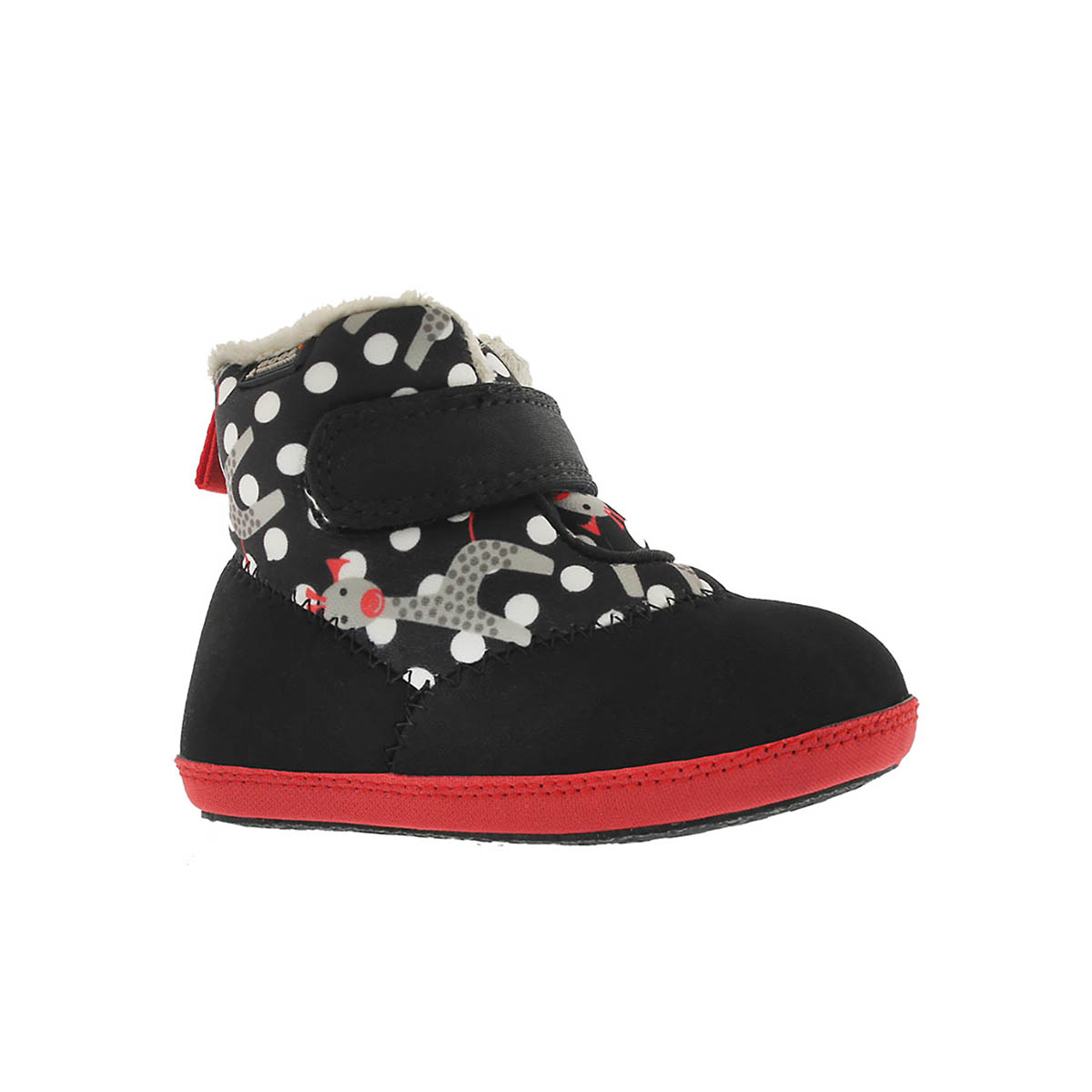 Infants' ELLIOT GIRAFFE blk multi waterproof boots