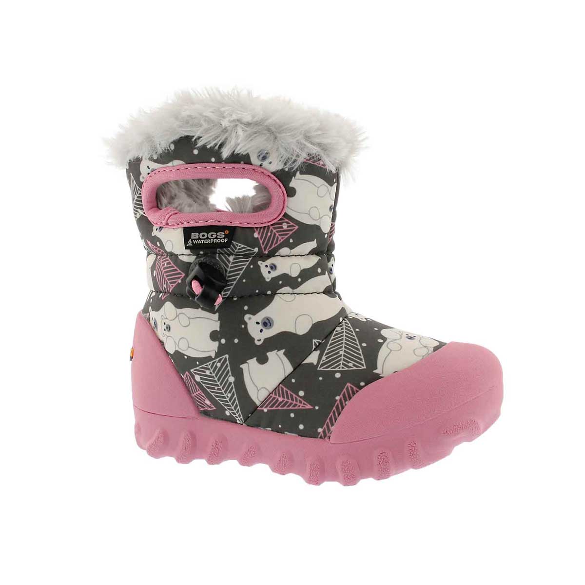 Infant girls' B-MOC BEARS dark grey multi boot