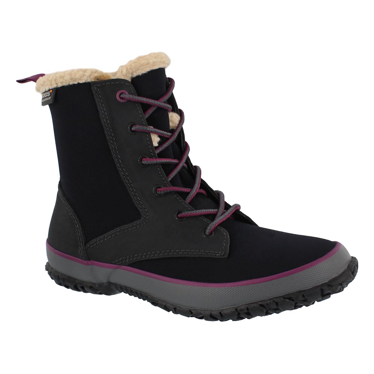 Women's SKYLAR black laceup waterproof boots