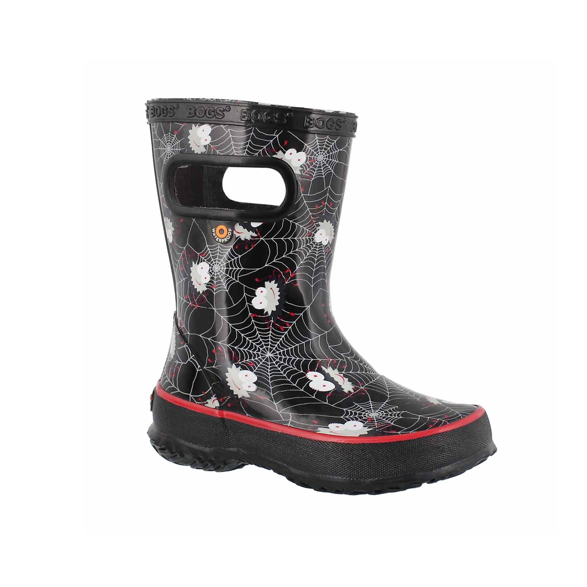 Inf-b Skipper Spiders blk mlti rain boot
