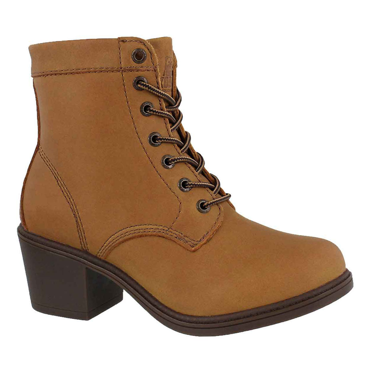 Women's CLAIRE caramel wp lace up ankle booties