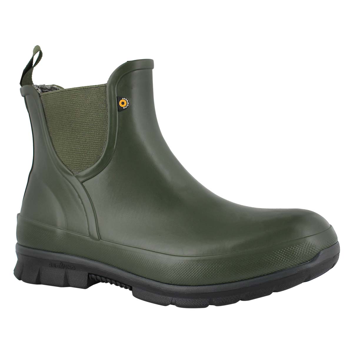 Lds Amanda Plush dkgrn wtpf chelsea boot
