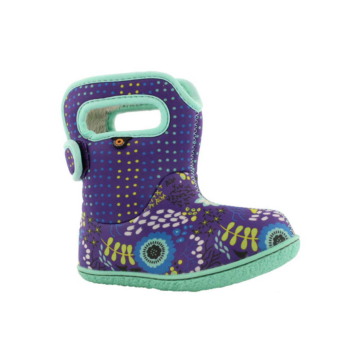 Infant girls FLOWER DOT violet multi boot