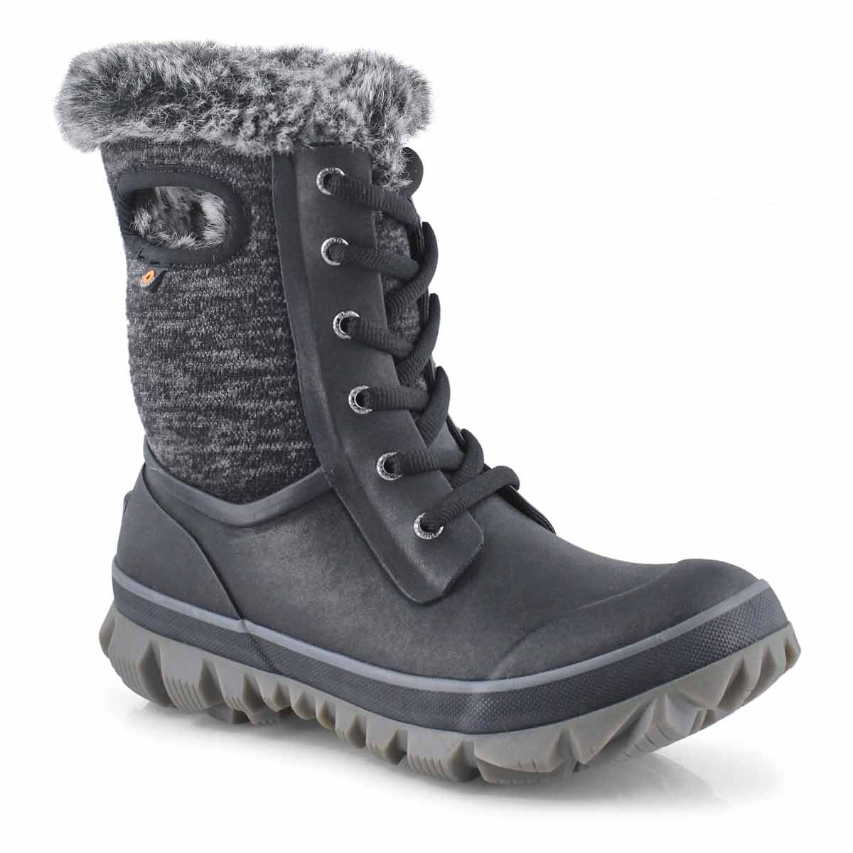 Lds Arcata Knit black multi wtpf boot