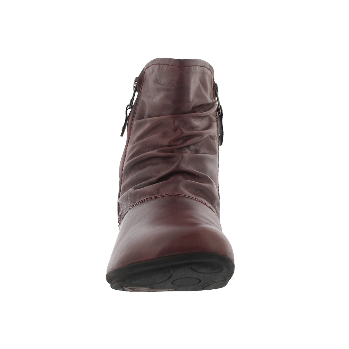 Lds Faye 05 sangria lthr casual bootie