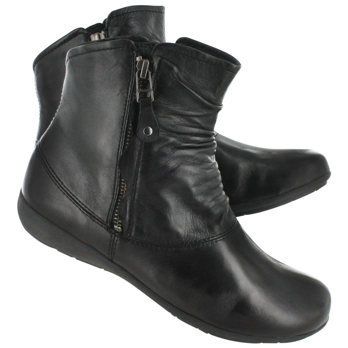 Lds Faye 05 blk lthr casual bootie