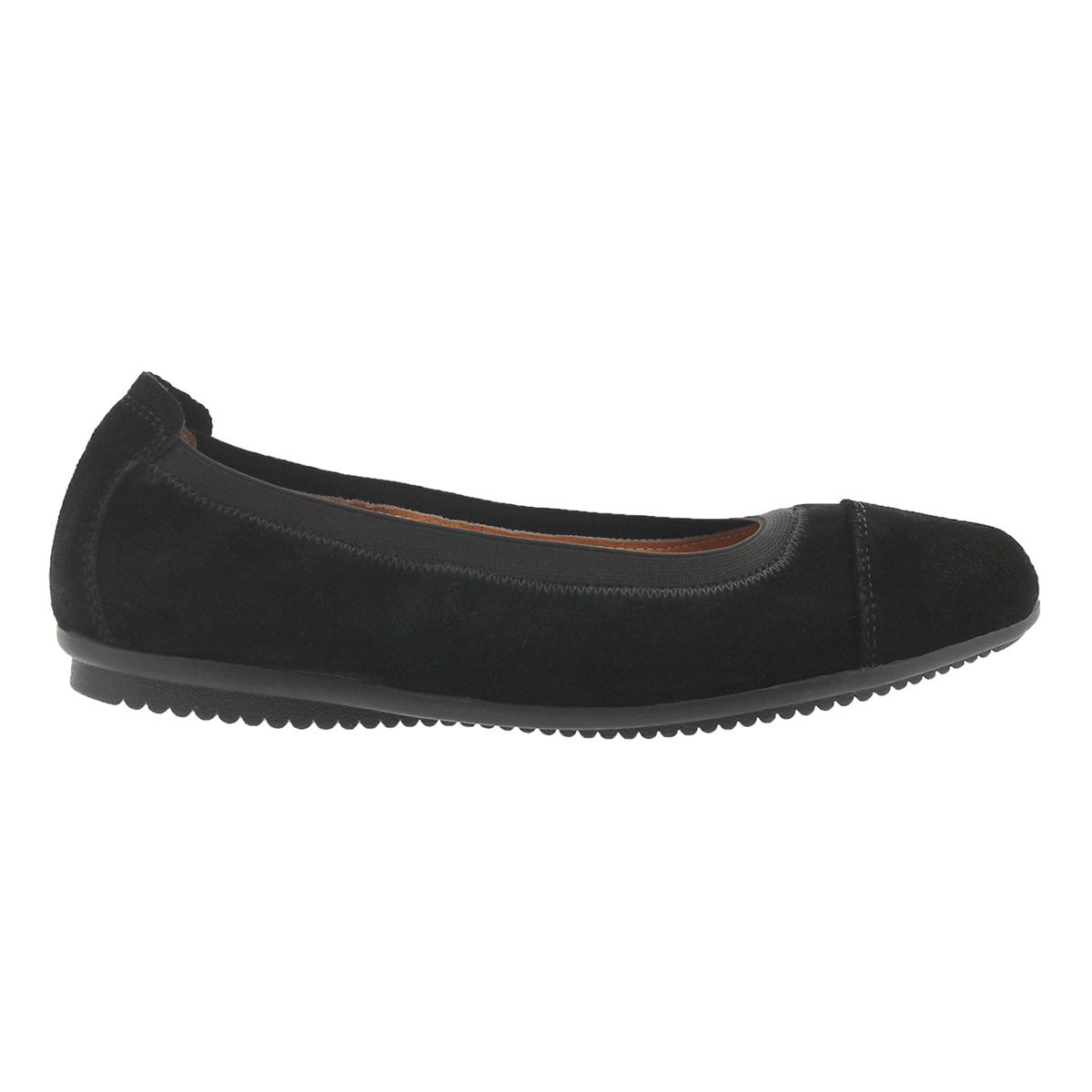 Lds Pippa 07 blk sde ballerina flat