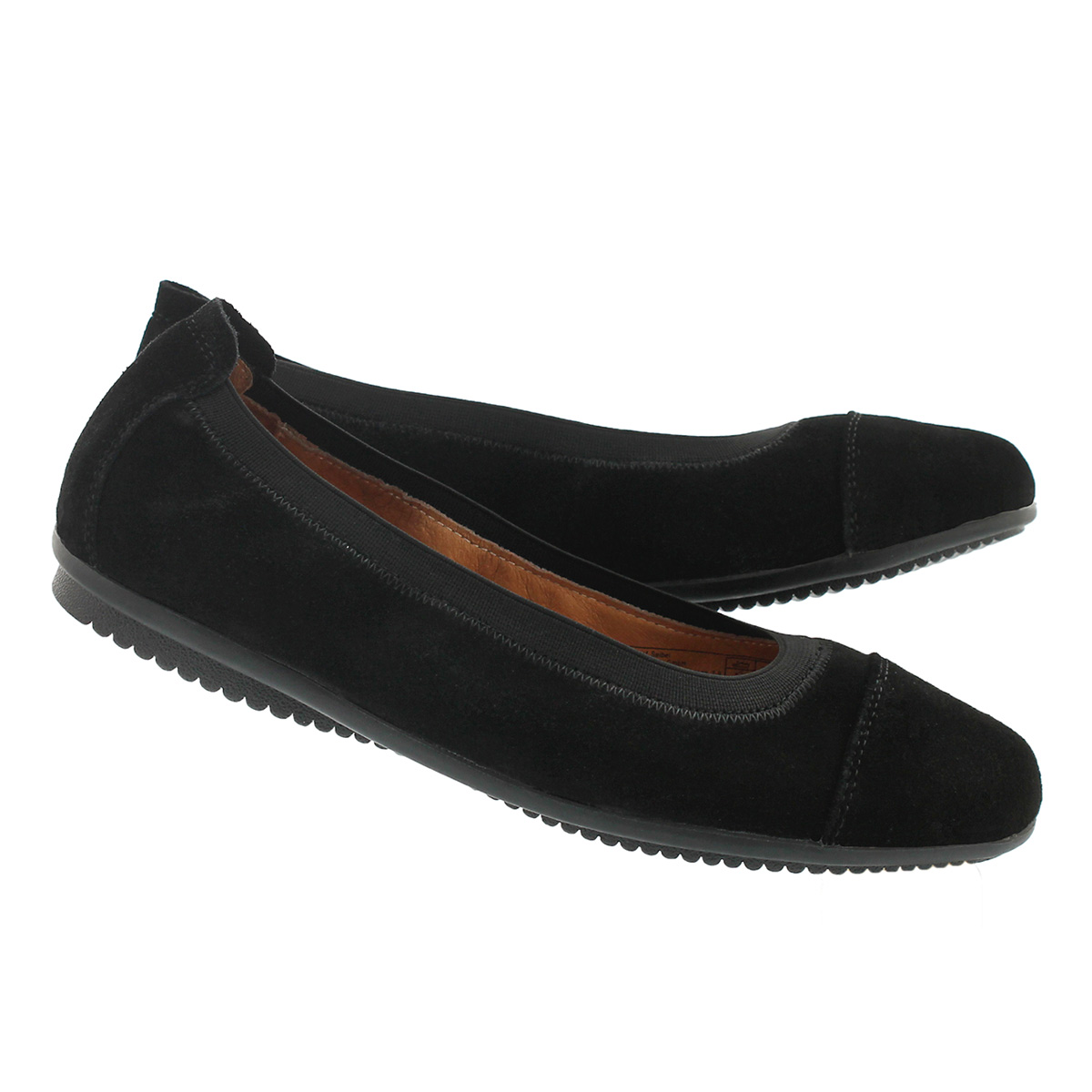 Lds Pippa 07 blk sde ballerina flat