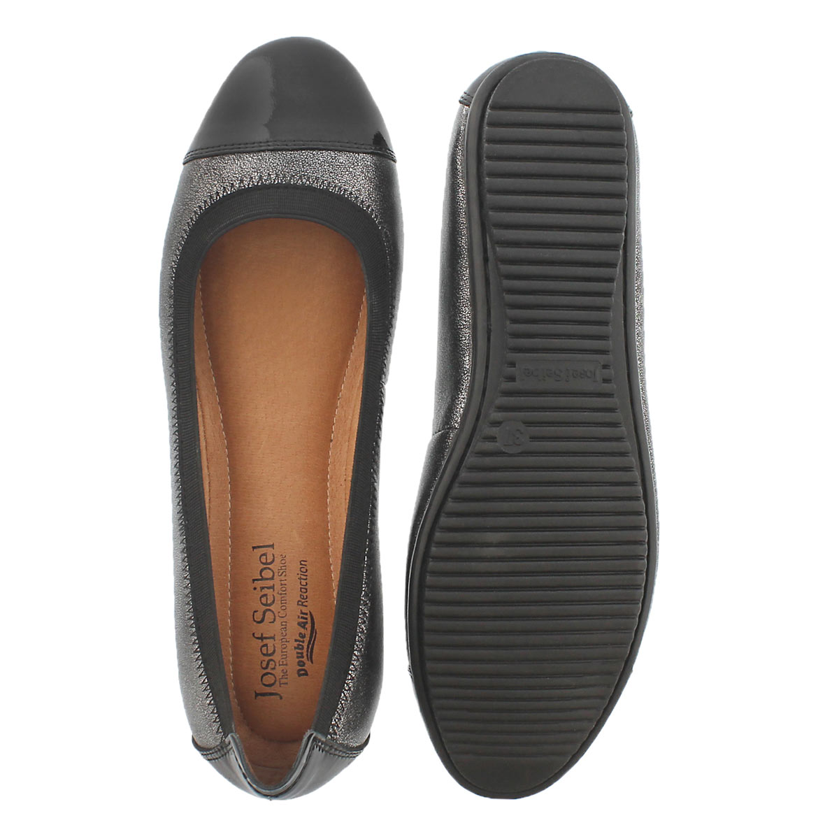 Lds Pippa 07 basalt/blk ballerina flat