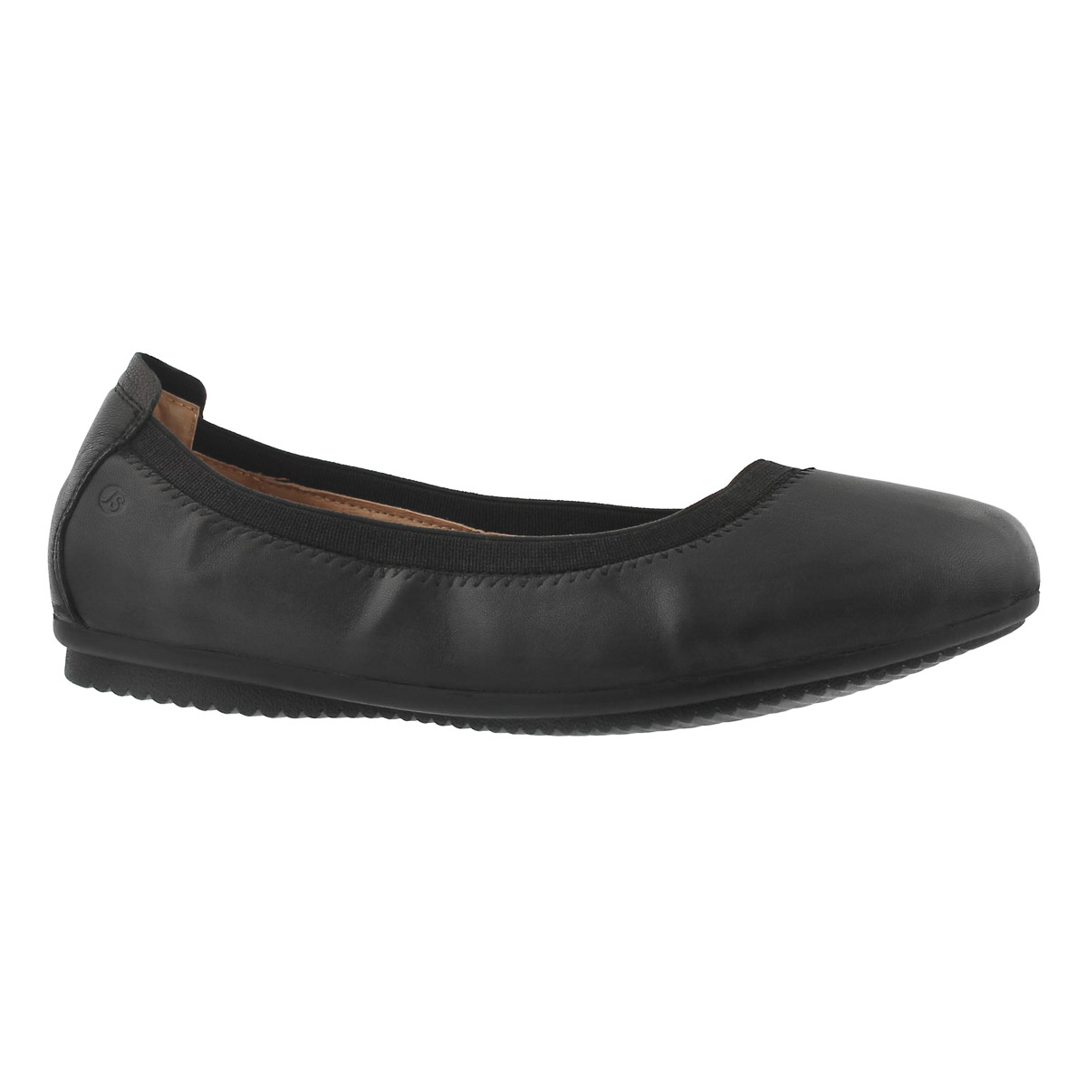 Lds Pippa 33 blk lthr ballerina flat