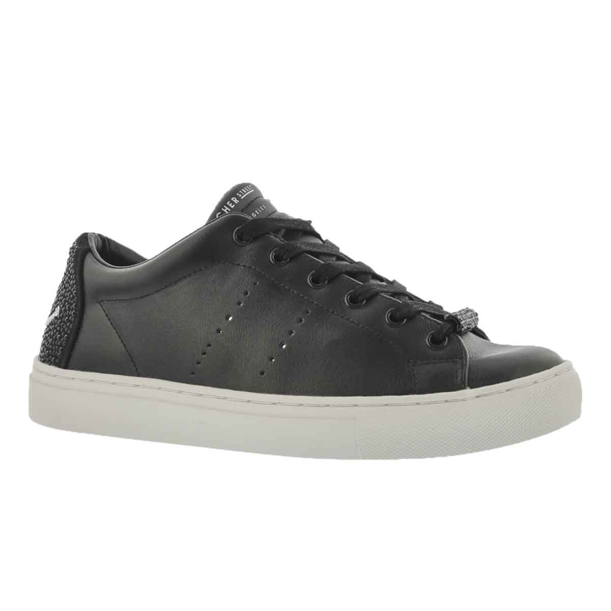 Women's SIDE STREET B HAPPY blk lace up sneakers