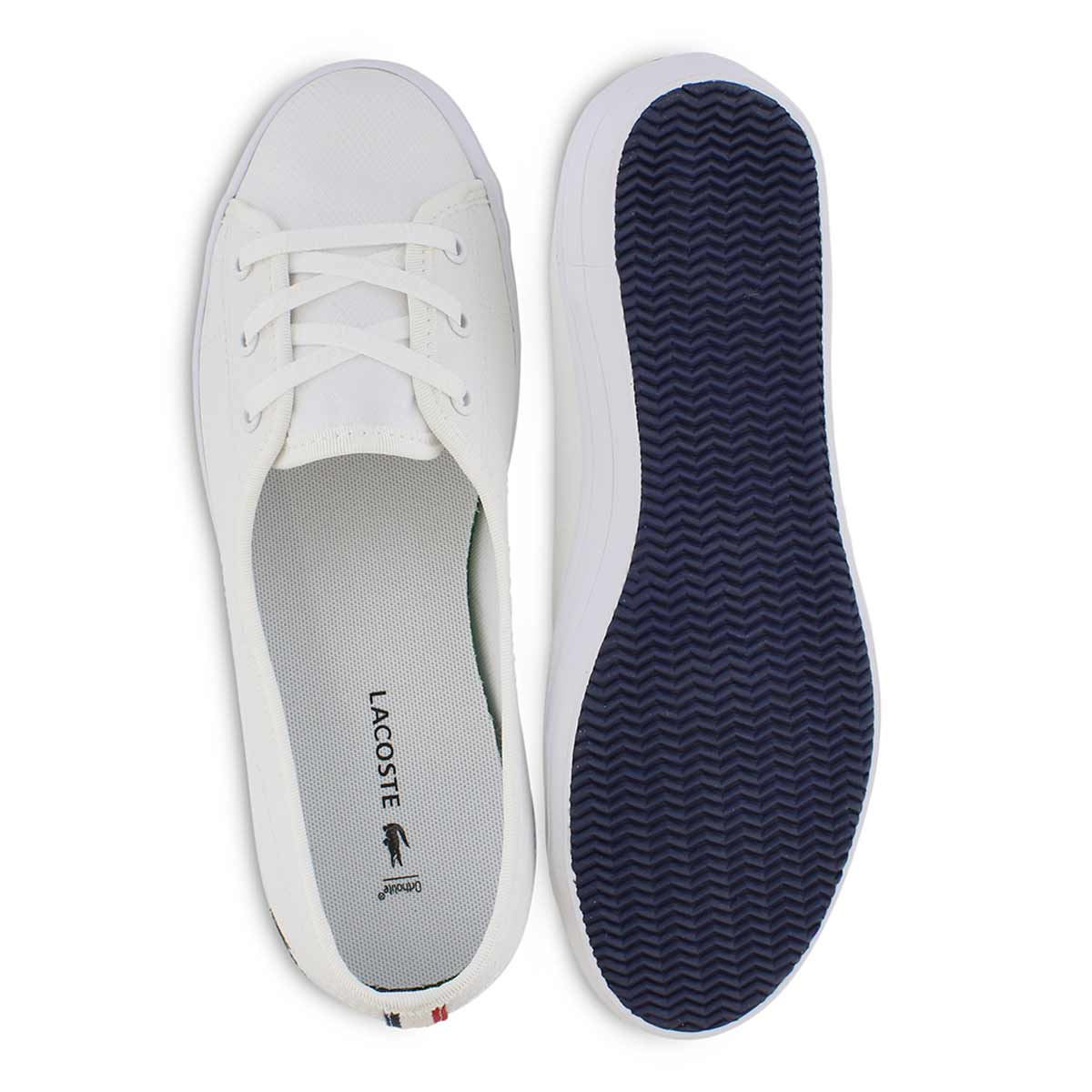 lacoste ziane chunky white leather court trainers