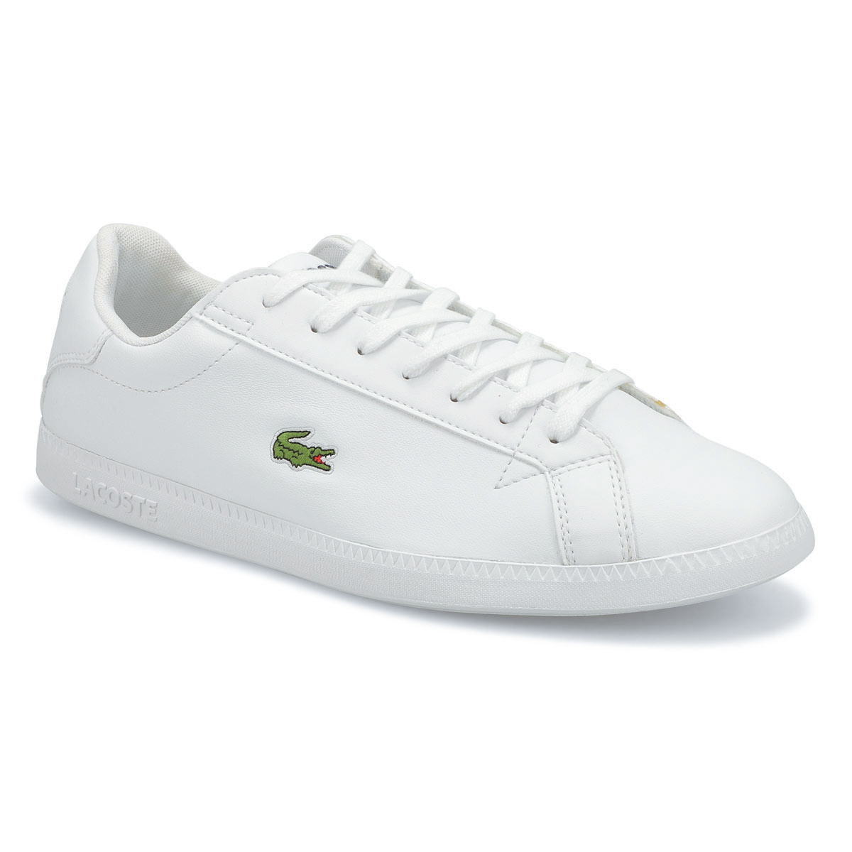 lacoste mens white slip ons