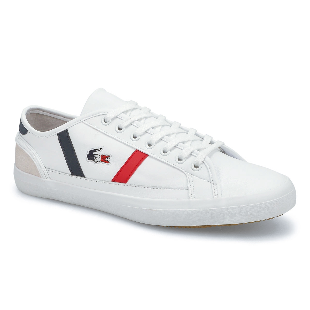 Lacoste Men's Sideline Tri 1 Sneaker - White/ | SoftMoc.com