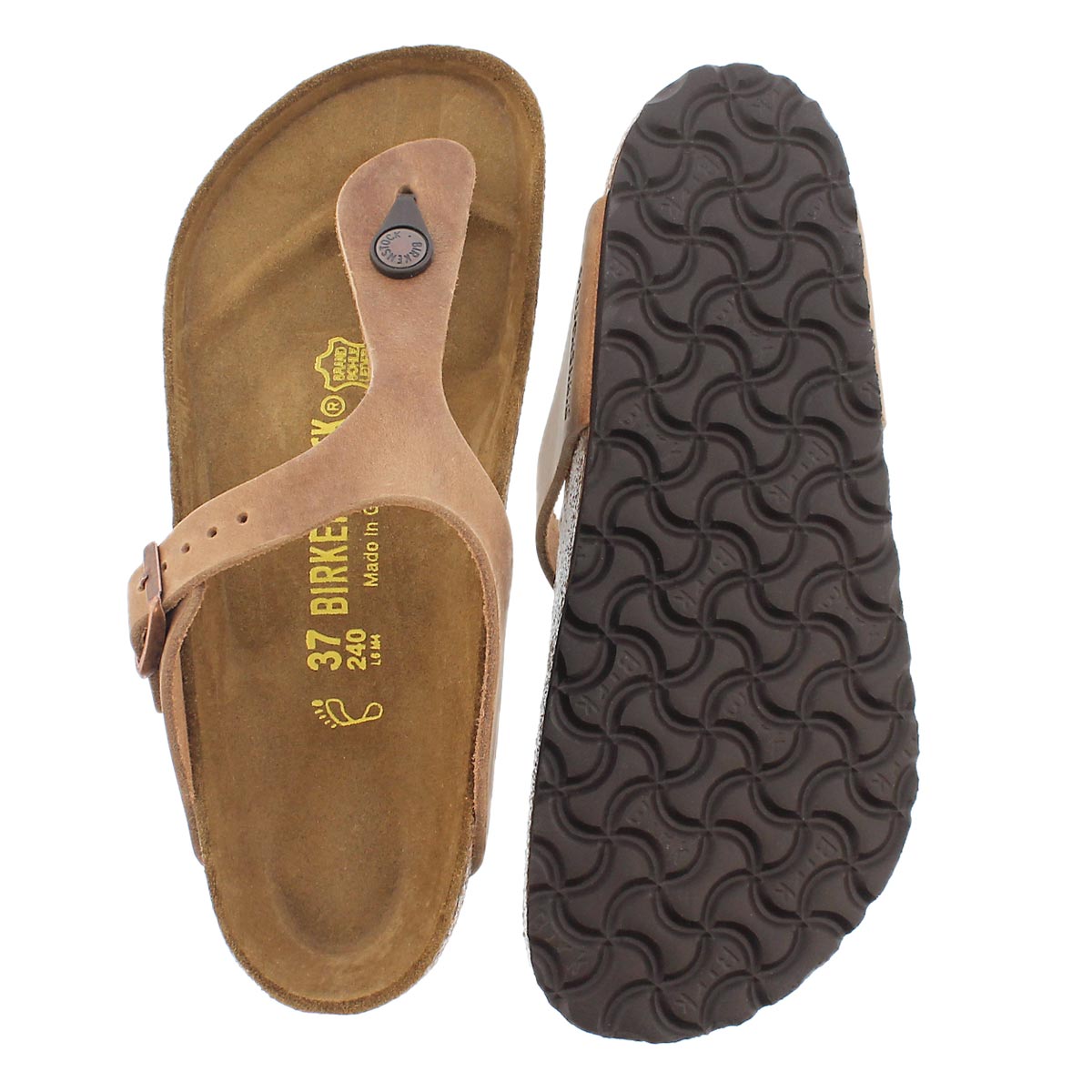 Lds Gizeh antique brown thong sandal