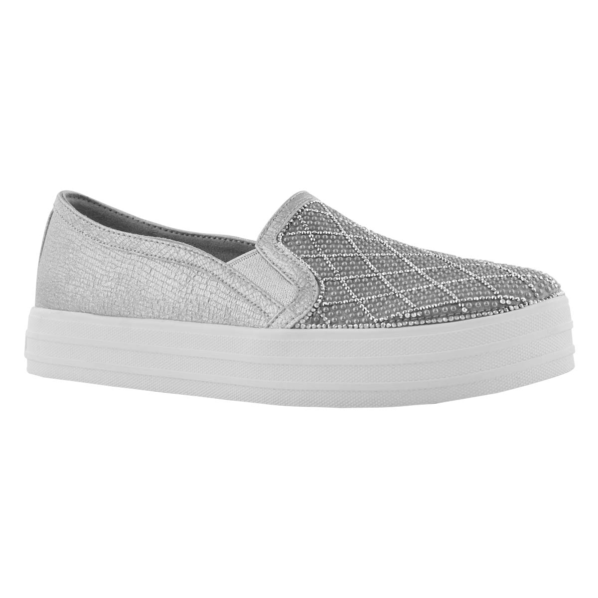 Women's DOUBLE UP DIAMOND DANCER silver slip on