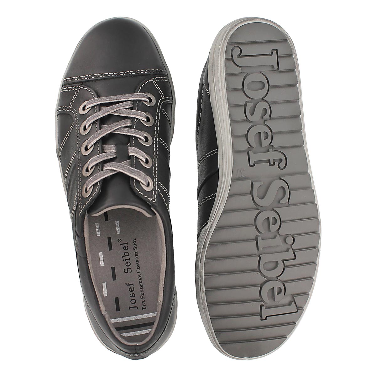 Lds Dany 05 blk lthr oxford sneaker