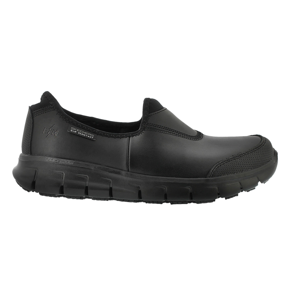Flâneur cuir noir SURE TRACK, fem