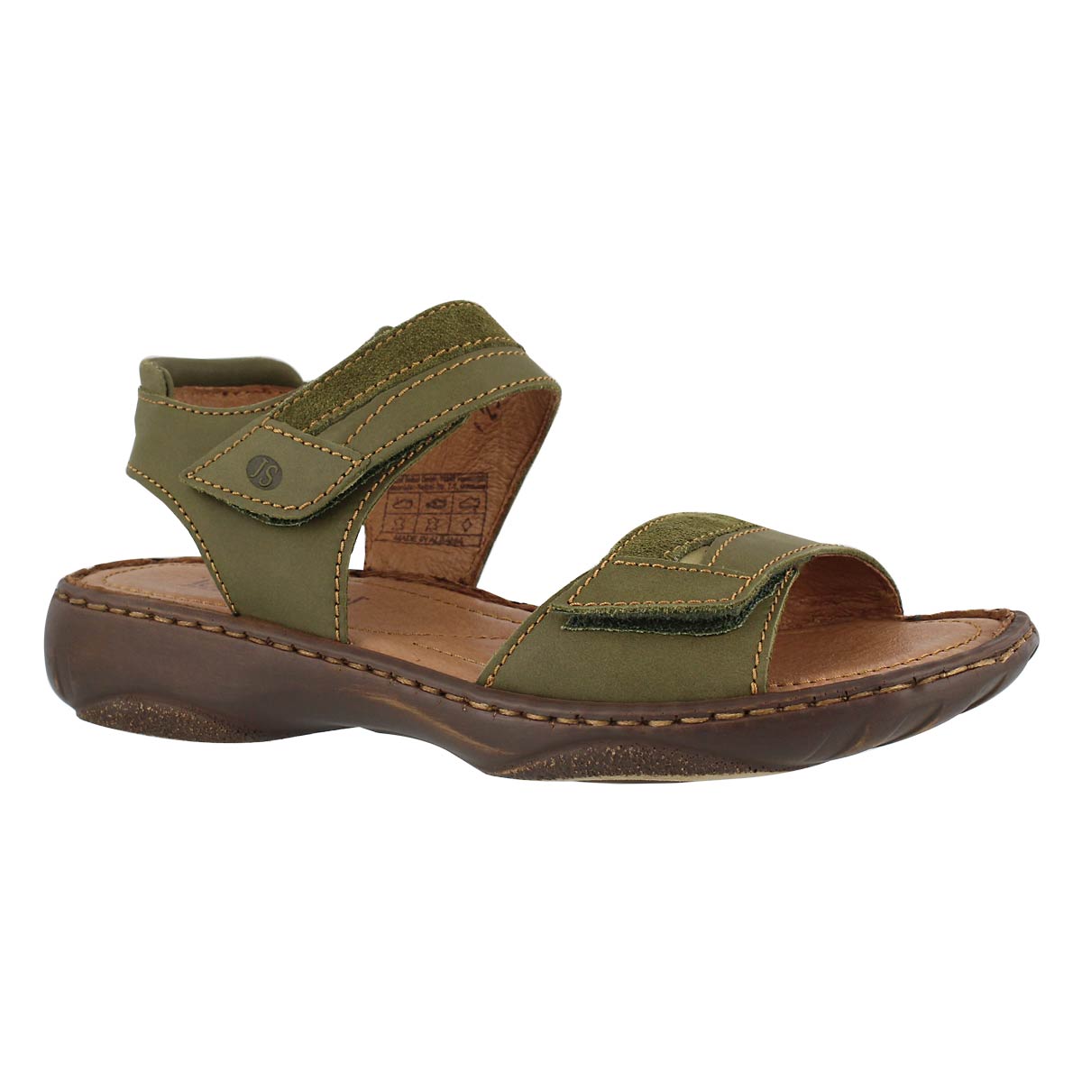 Women's DEBRA 19 olive casual 2 strap sandals