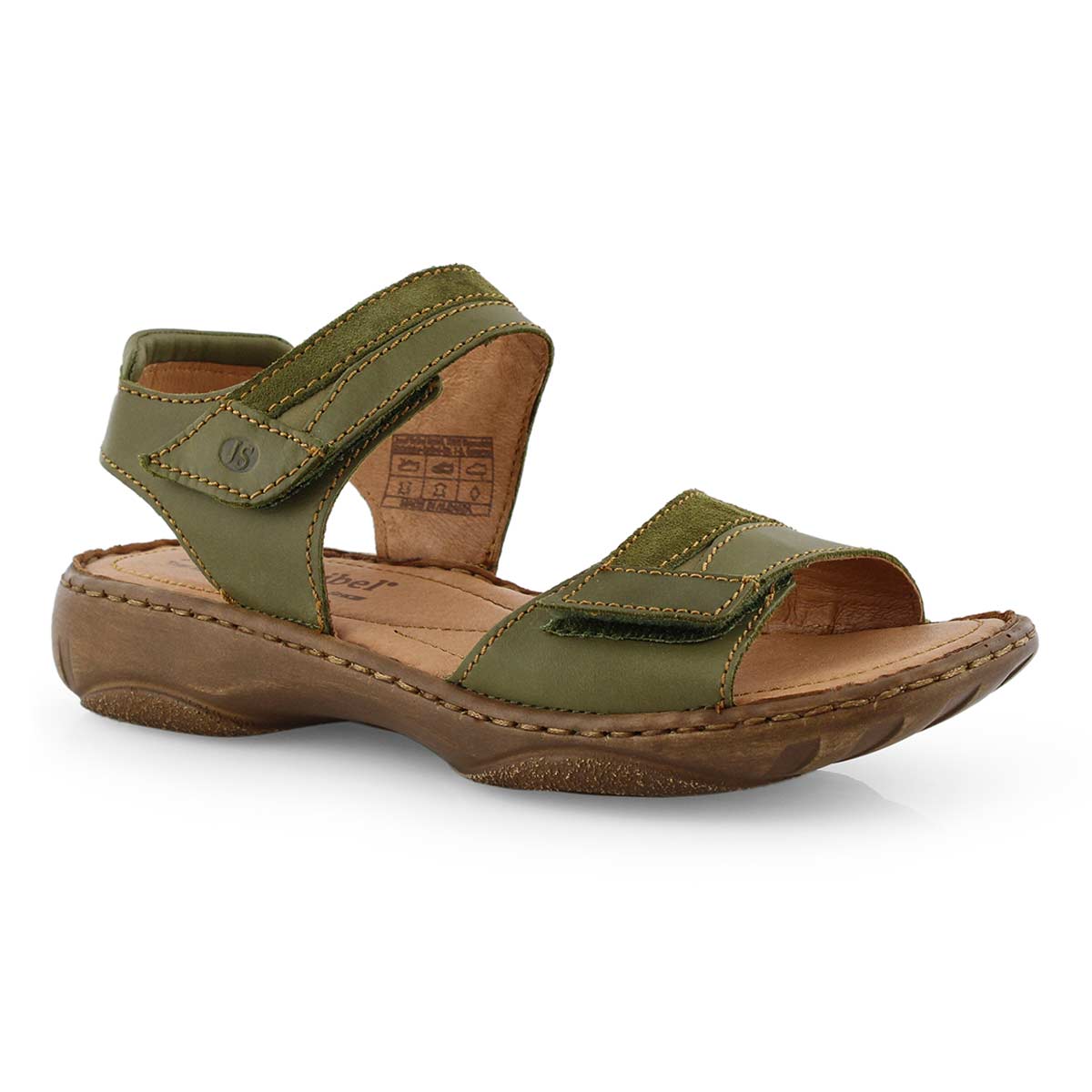 Lds Debra 19 olive casual 2 strap sandal