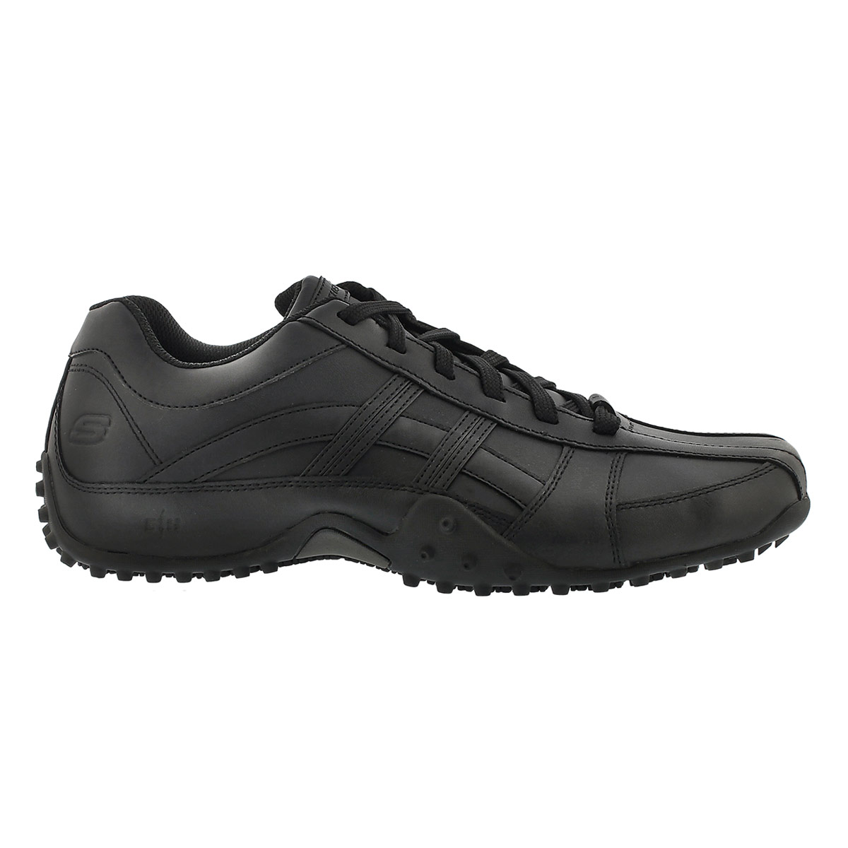 Mns Systemic blk leather non-slip oxford