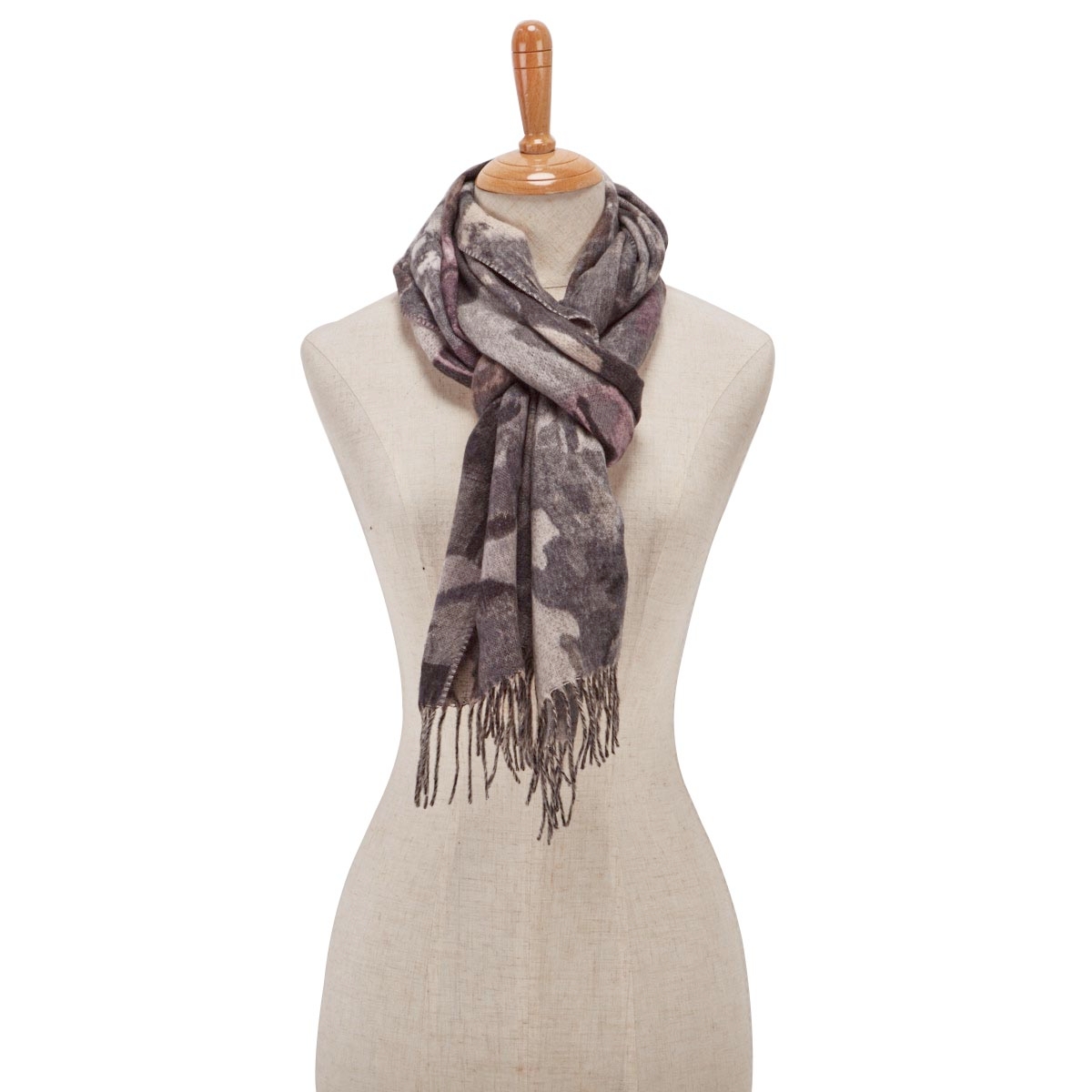 Lds Autumn Floral taupe scarf
