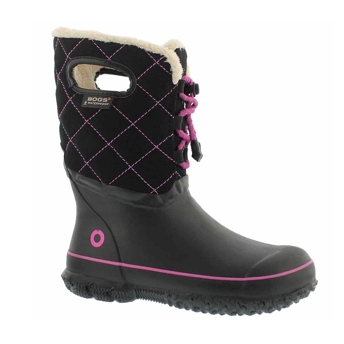 Girls' JUNO black/multi waterproof boots