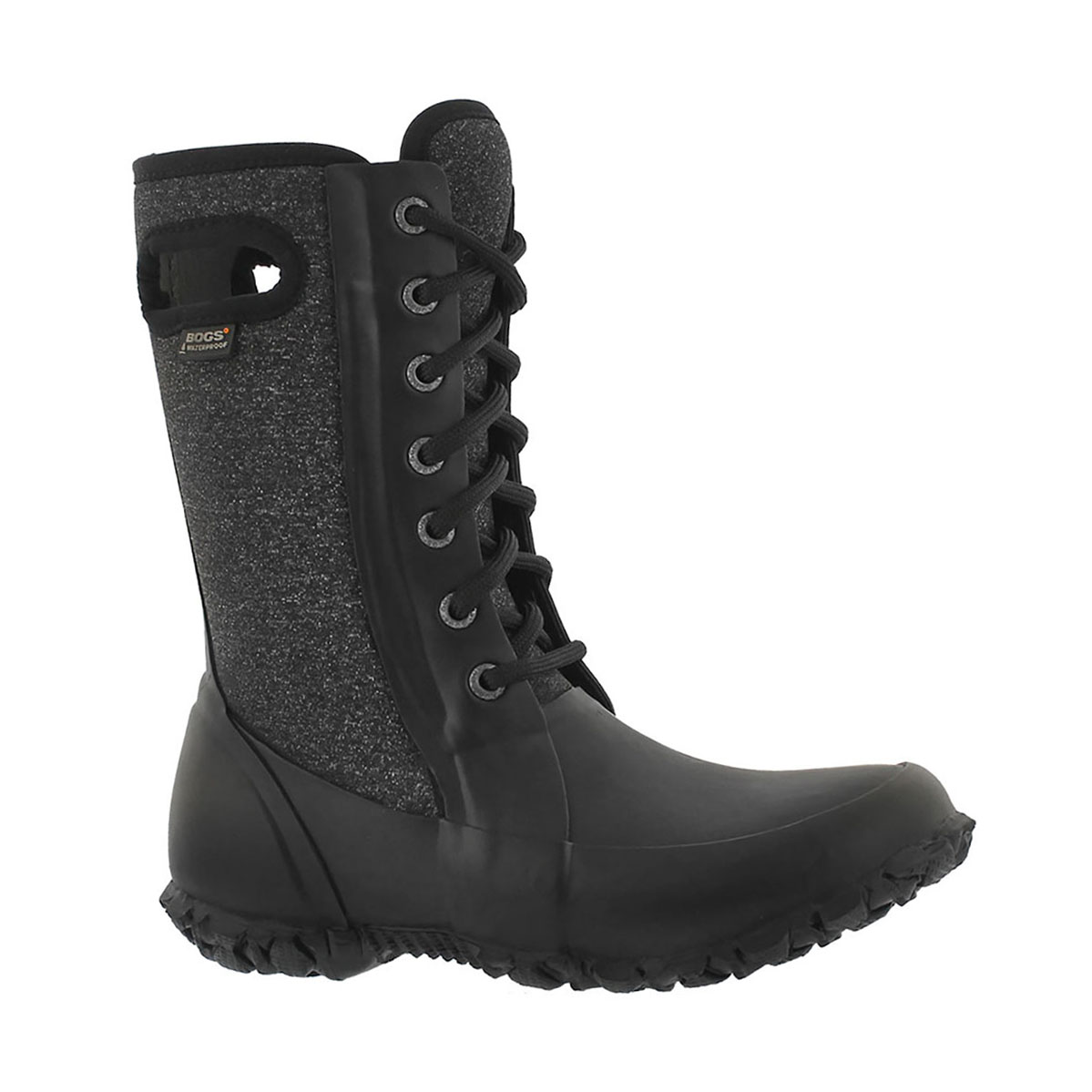 Girls' CAMI black waterproof lace up boots