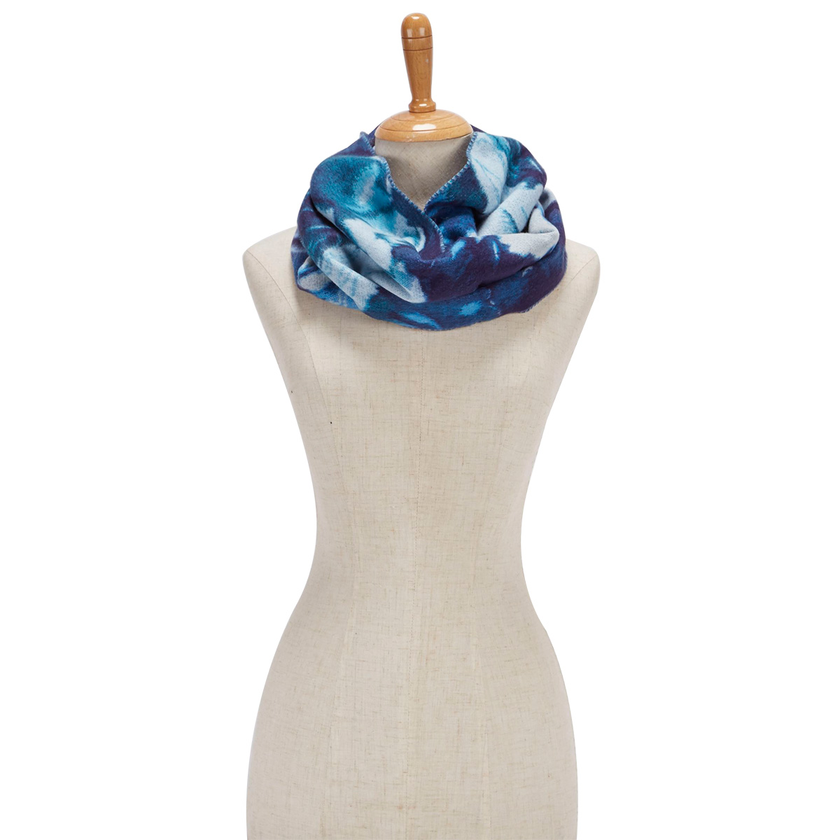Women's FLORAL LOOP azure scarf