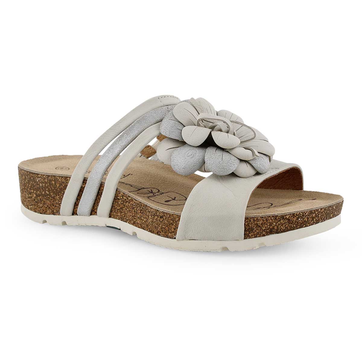 Lds Tilda 10 off white slide sandal