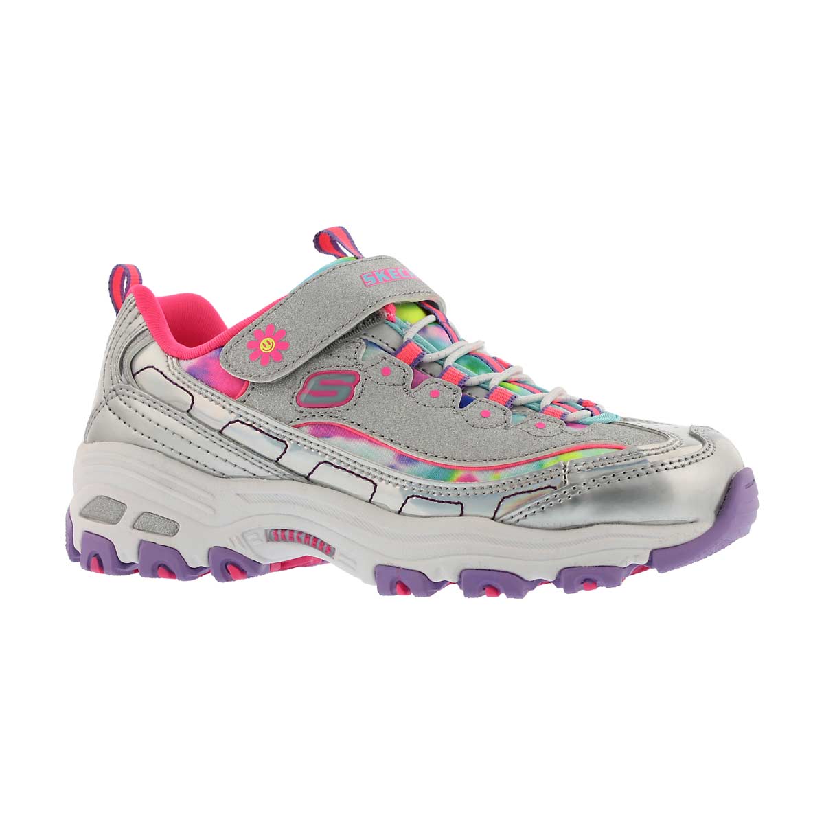 Girls' D'LITES silver/multi sneakers