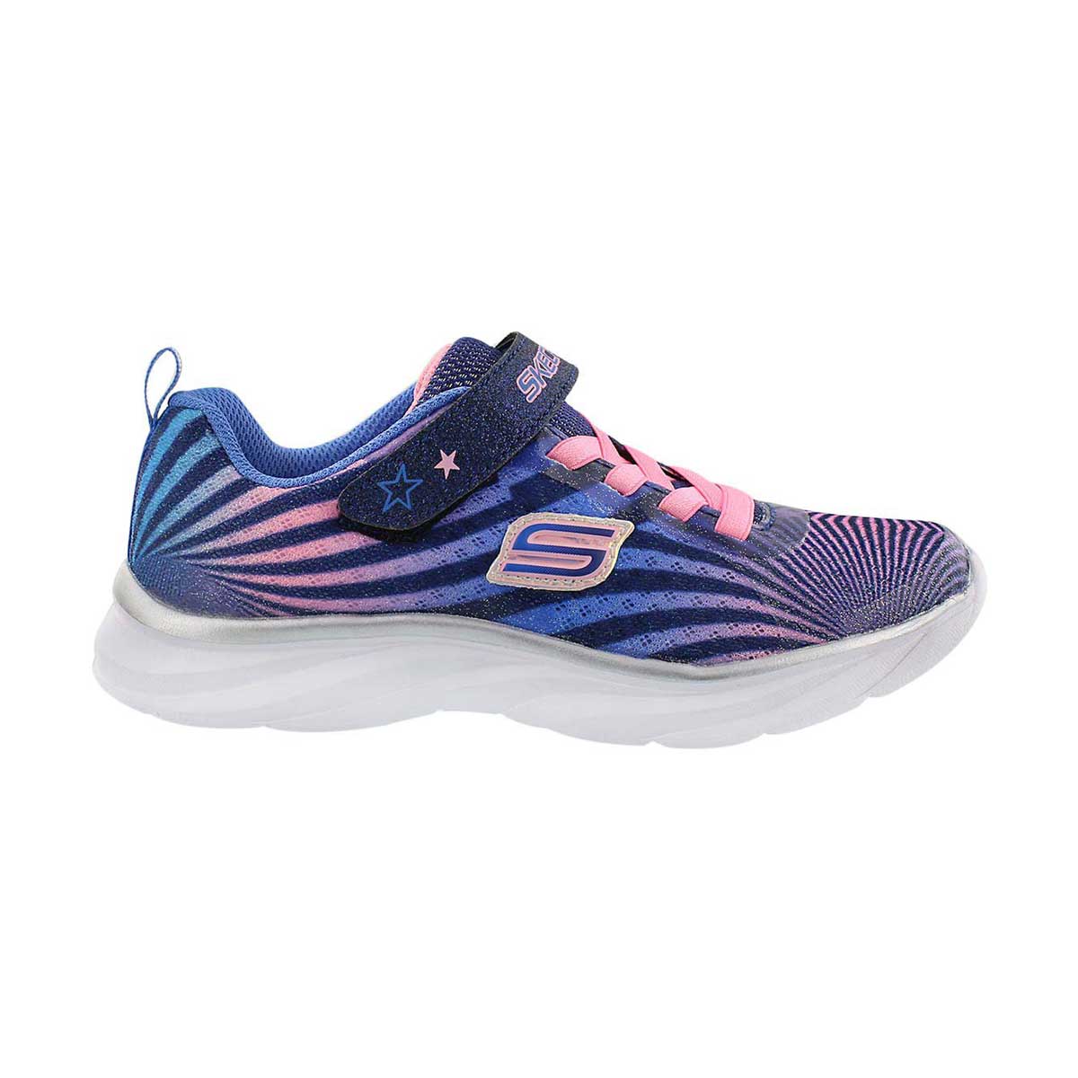 Grls Colorbeam nvy/pnk printed sneaker