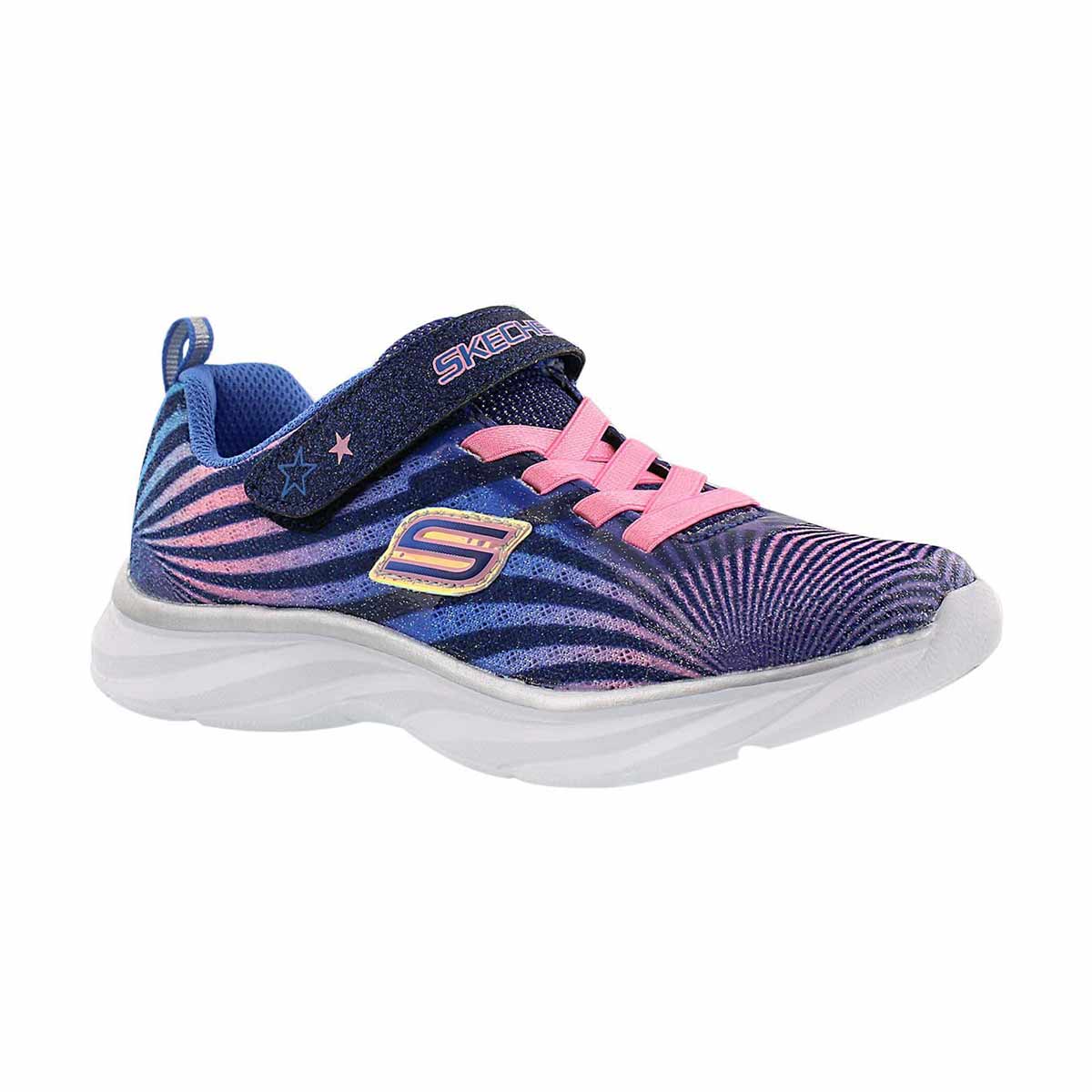Grls Colorbeam nvy/pnk printed sneaker