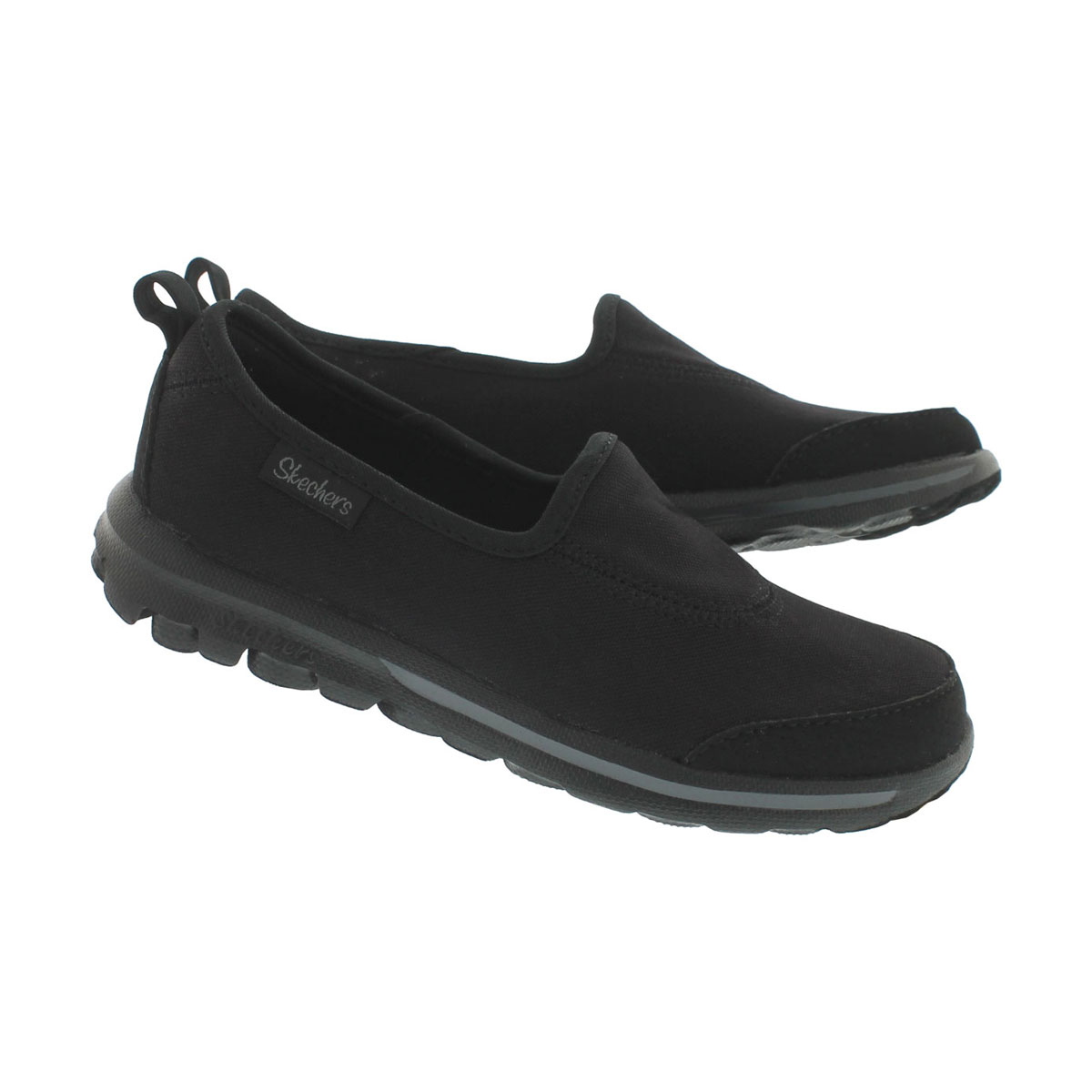 Grls GOwalk blk/blk slip on sneaker