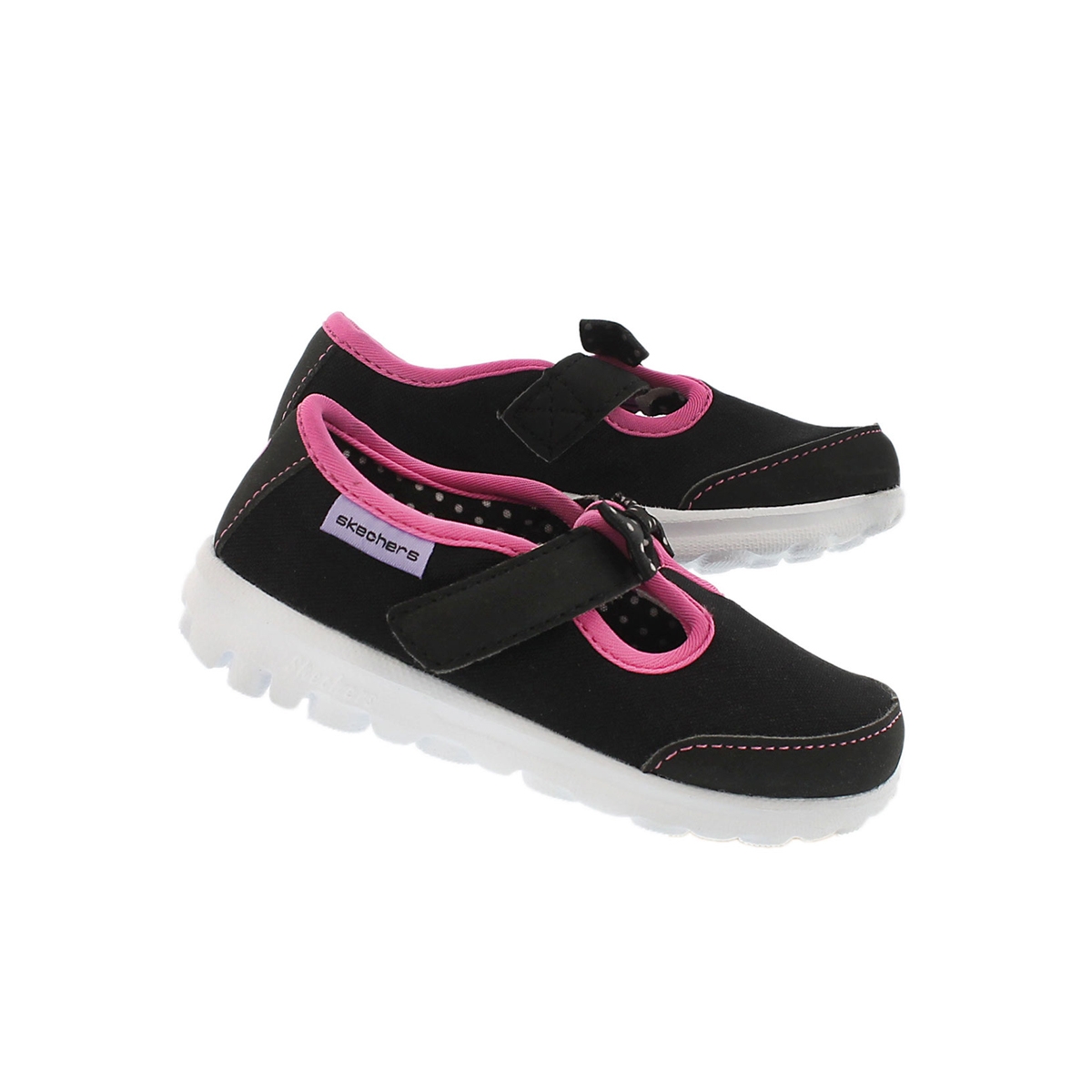 Infs-g GOwalkBittyBow bk/pk walking shoe