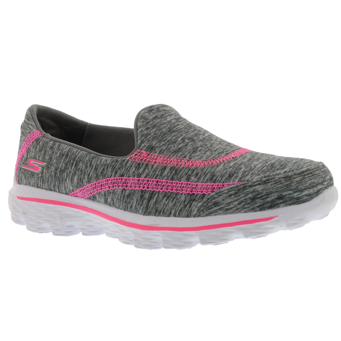 Grls GOwalk 2 Relay gry/pnk slip on