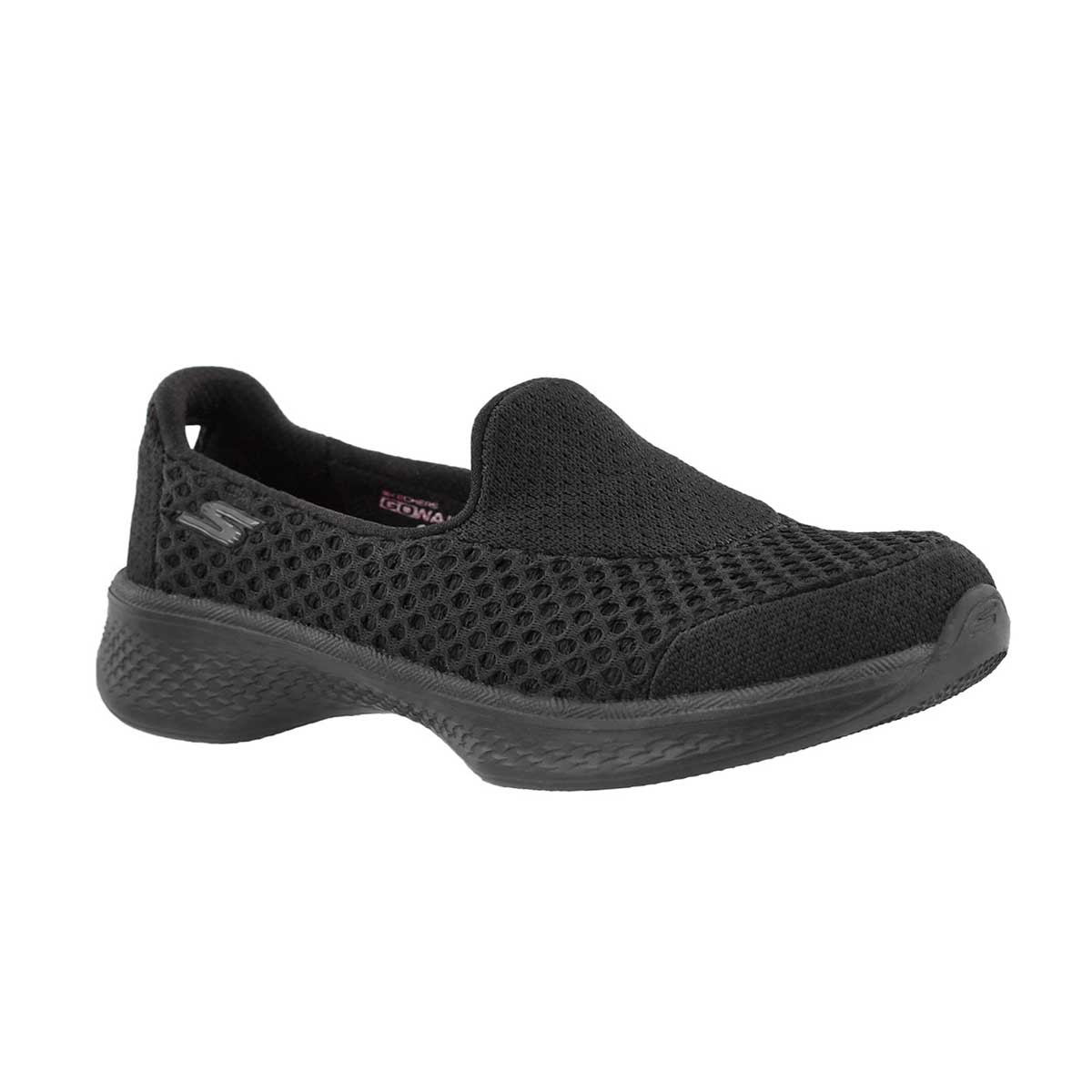 Girls' GOwalk 4 KINDLE black slip on shoes